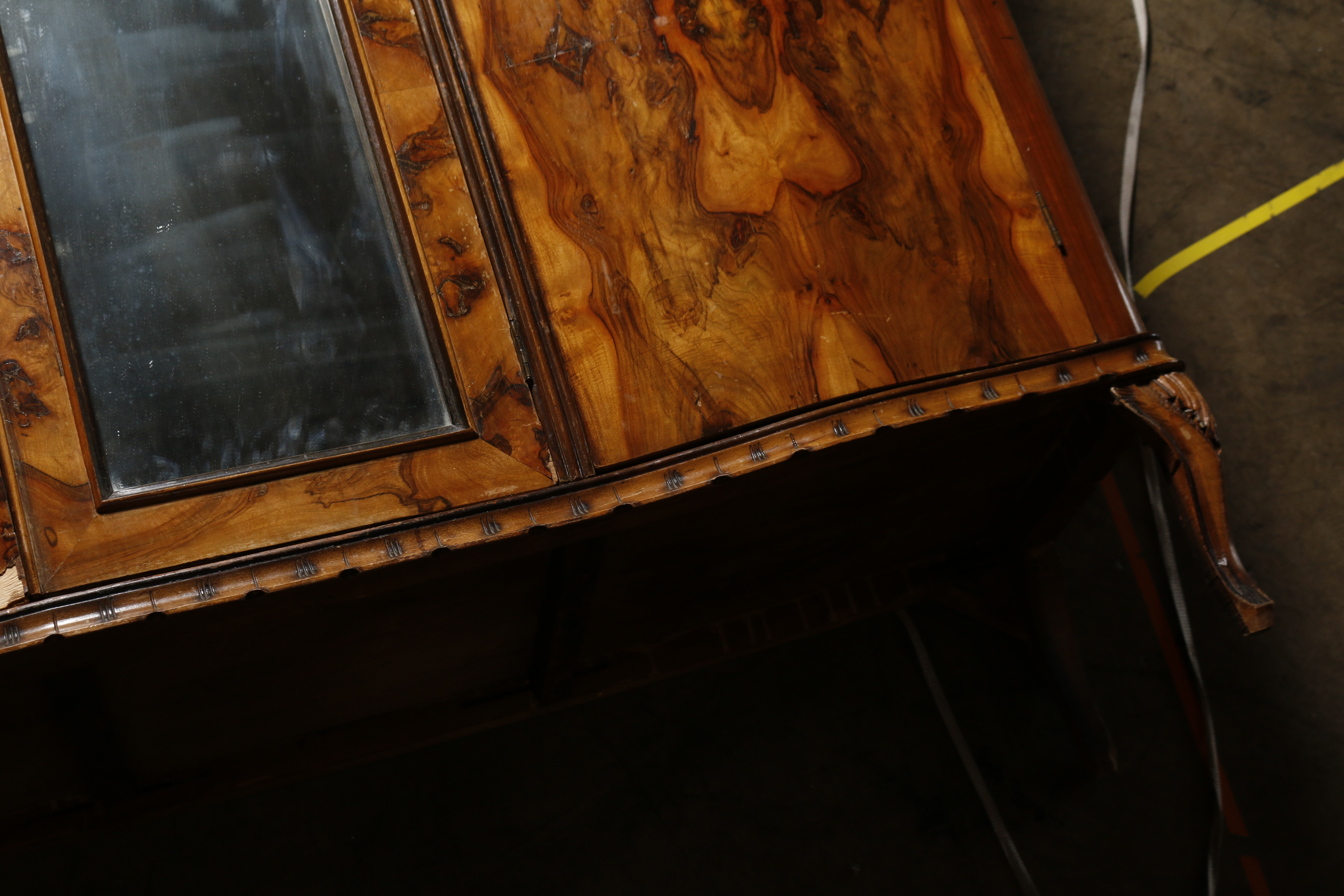 Vintage French Provincial Style Burled Walnut Wardrobe