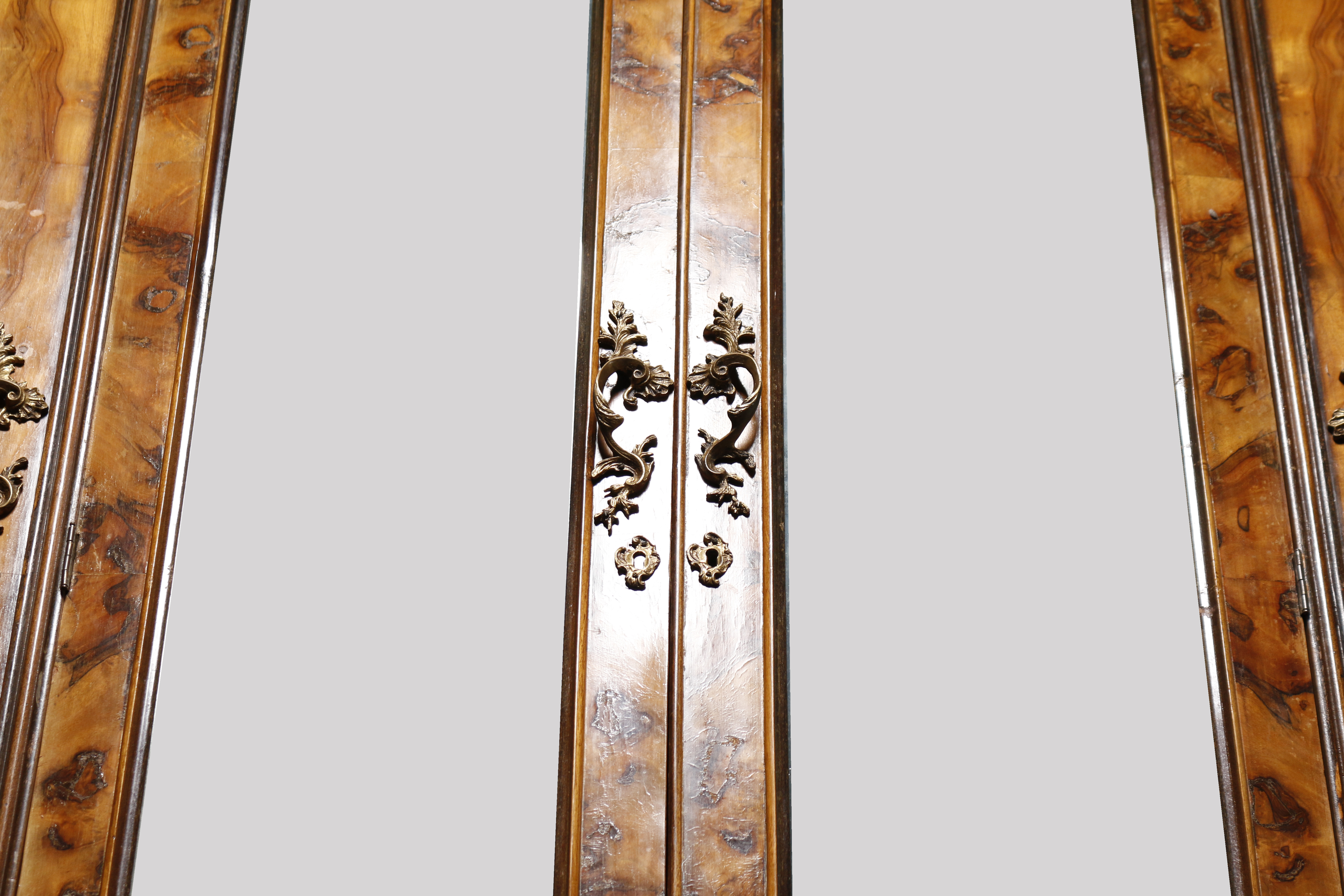 Vintage French Provincial Style Burled Walnut Wardrobe