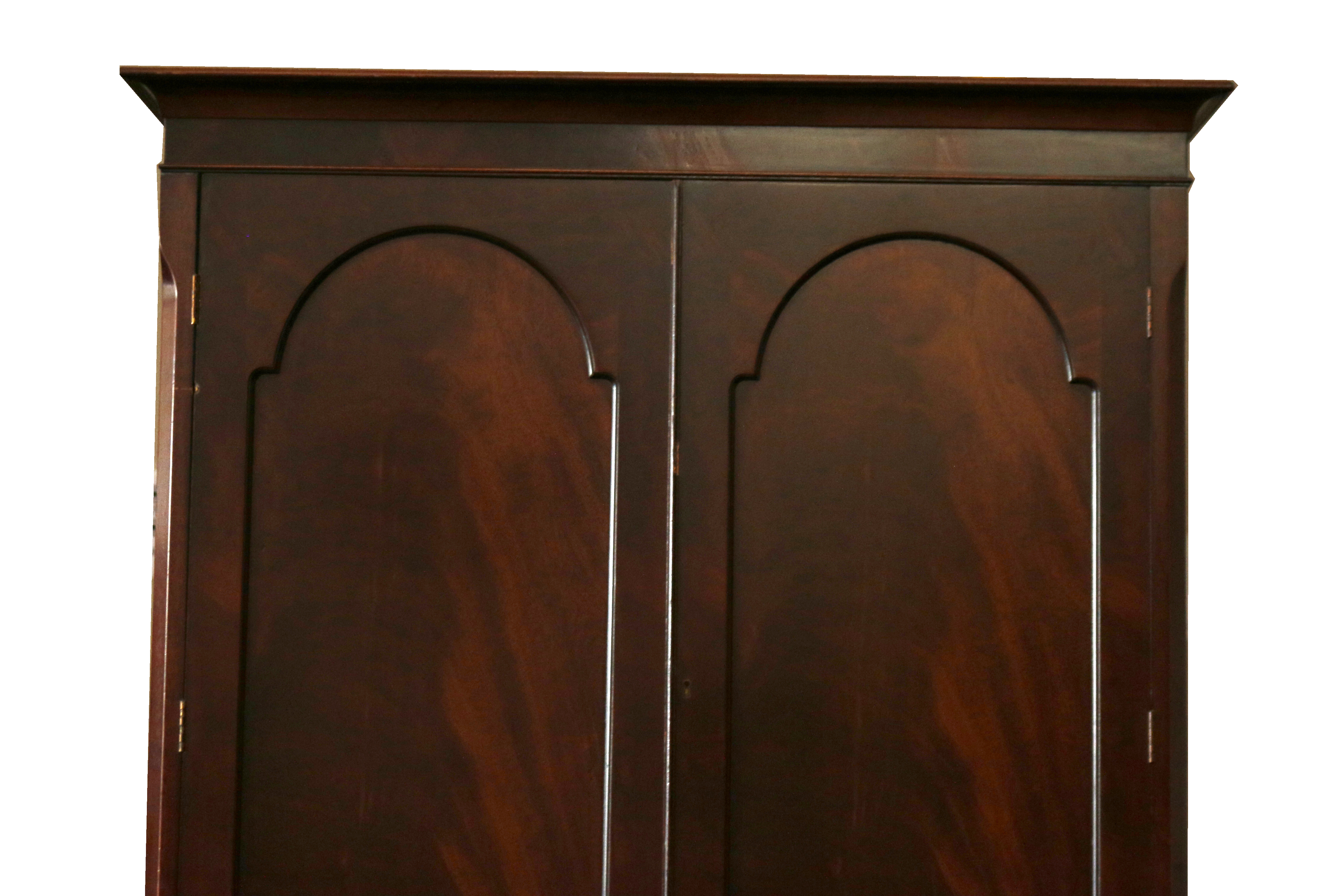 Two Piece Cabinet on Chest of Drawers