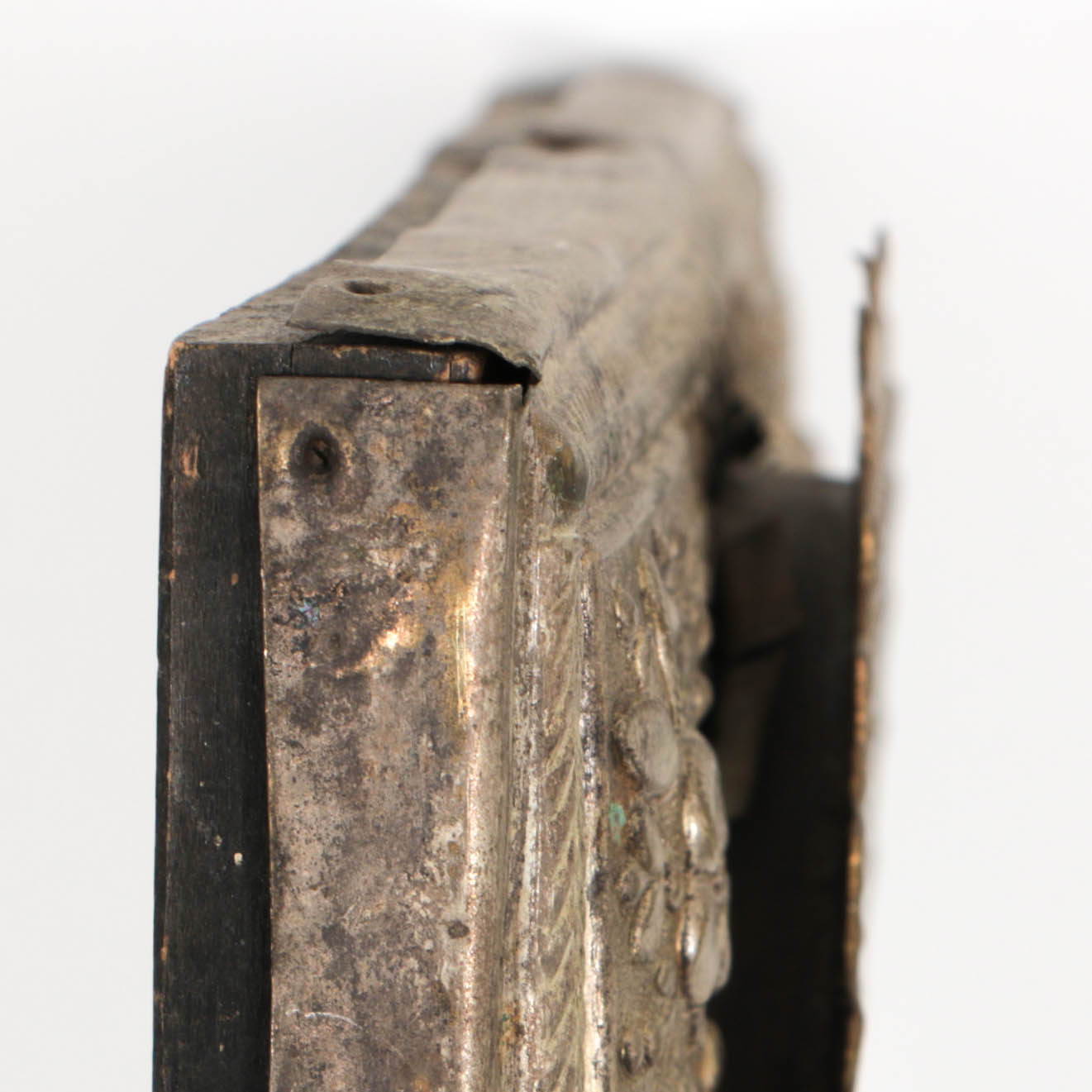 Antique Russian Icon of St. John the Baptist with Brass Riza