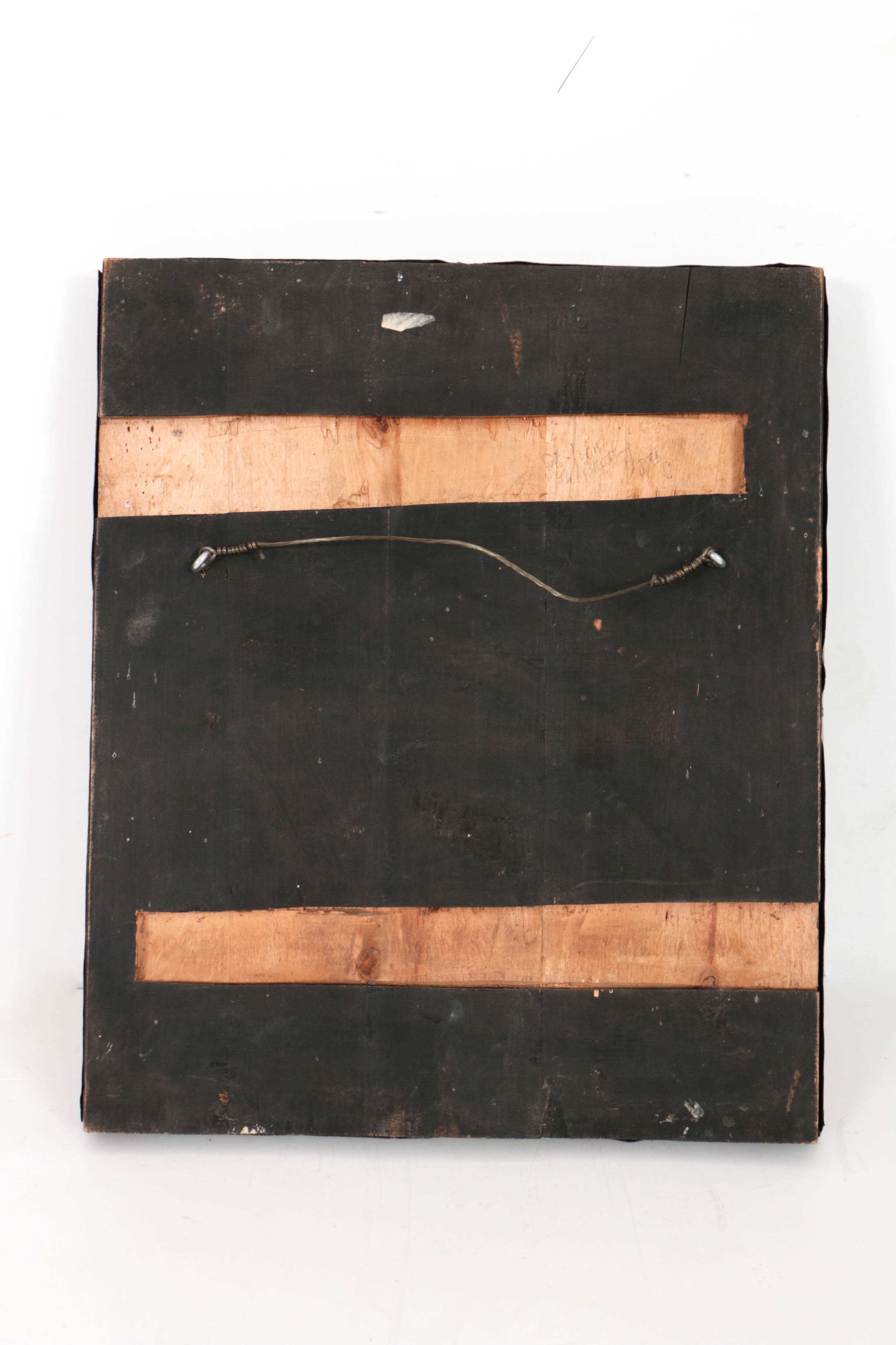 Antique Russian Icon of St. John the Baptist with Brass Riza