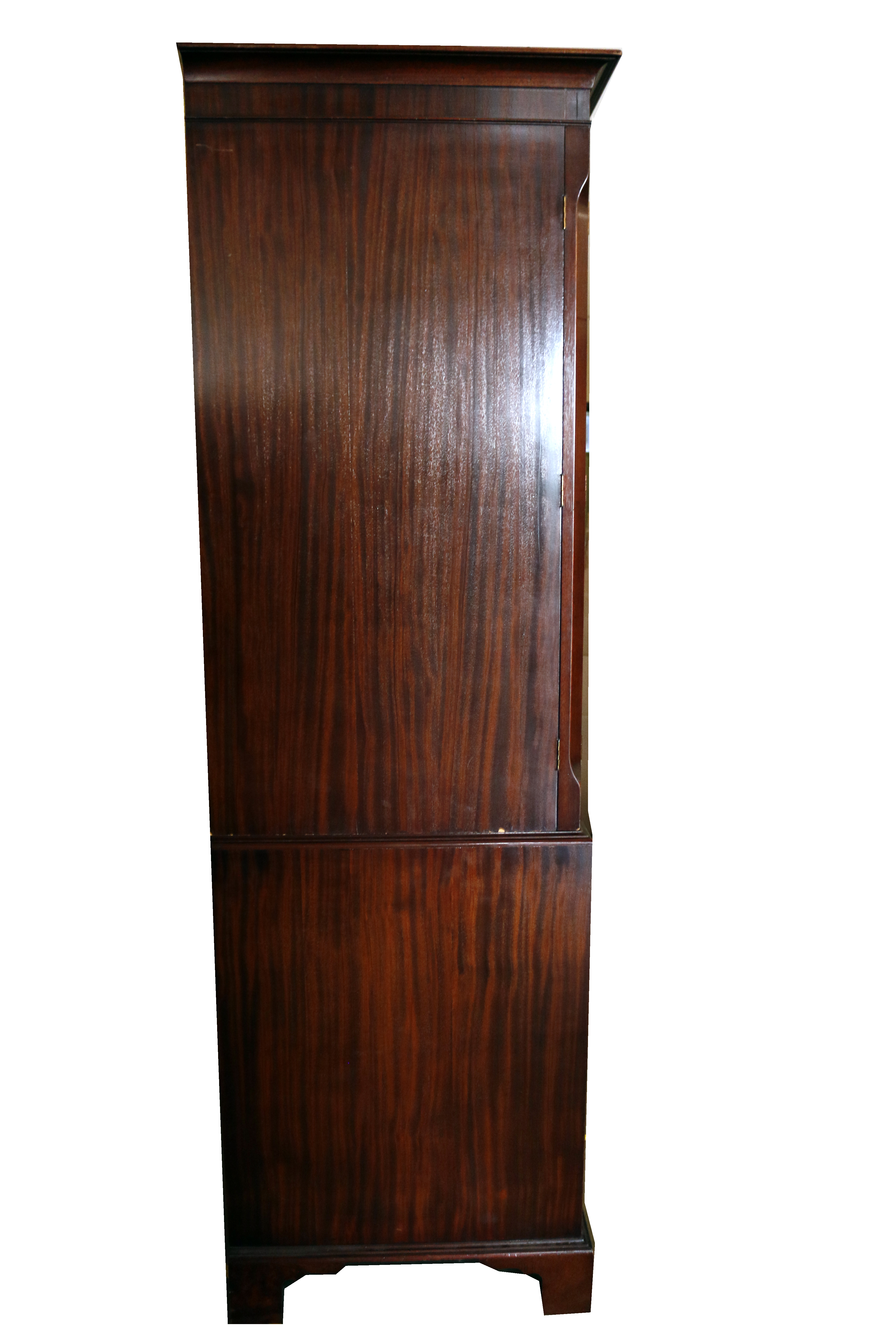 Two Piece Cabinet on Chest of Drawers