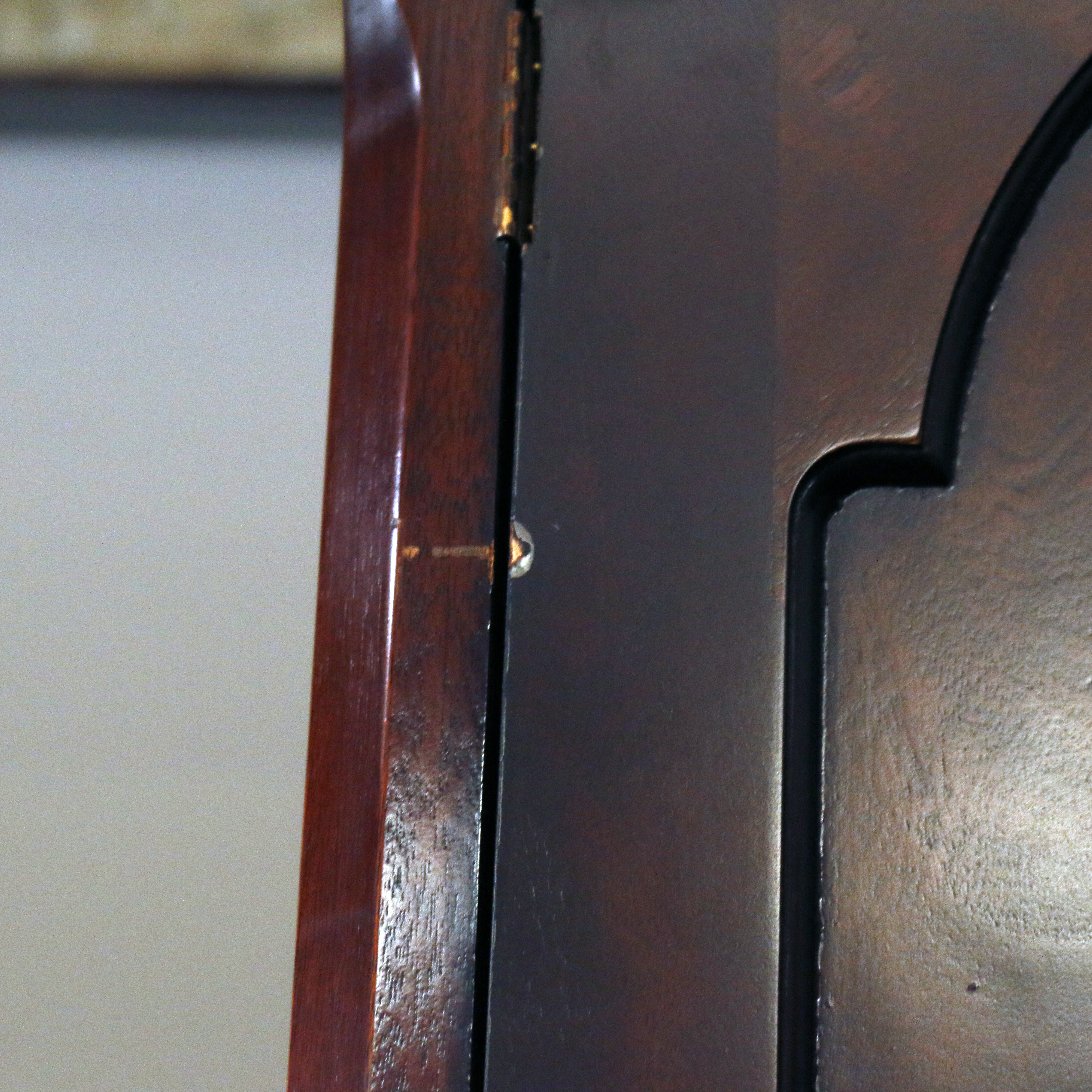 Two Piece Cabinet on Chest of Drawers