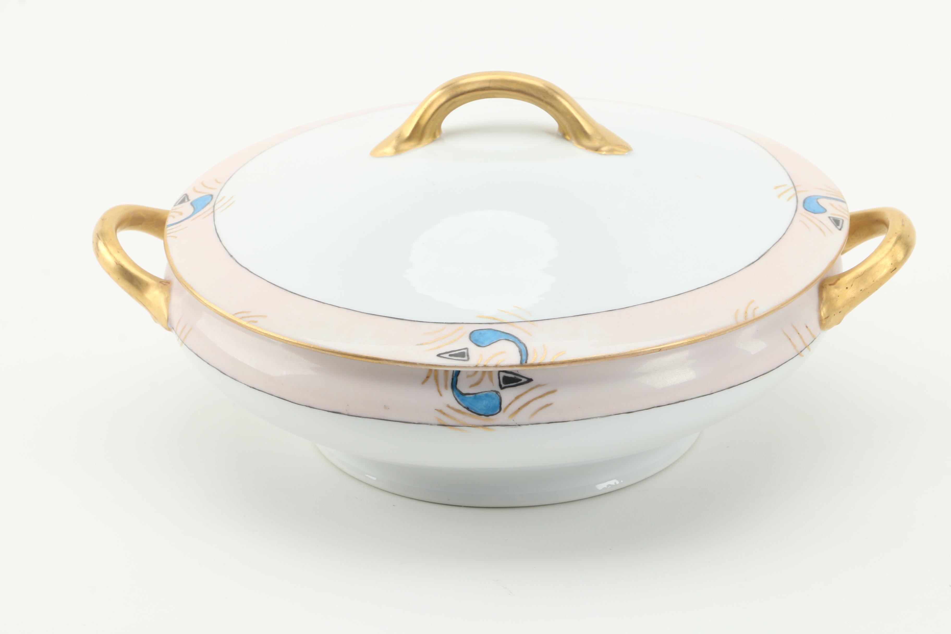 Vintage Hobbyist Painted Porcelain Tableware