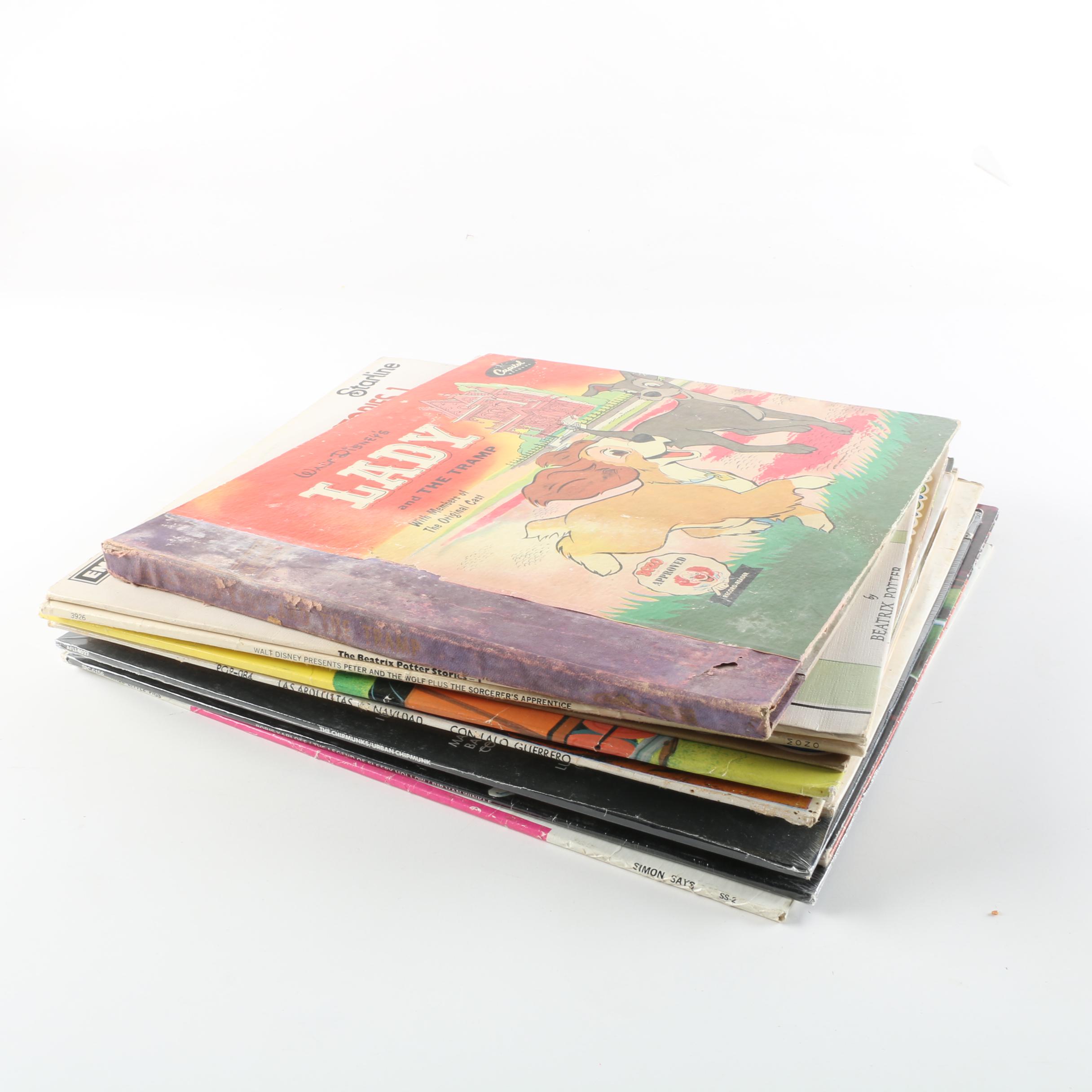 Children's Record Collection Including "The Muppet Show" and Fairy Tales