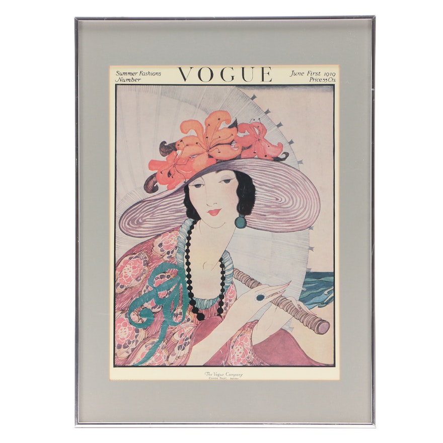 Offset Lithograph after June 1, 1919 "Vogue" Magazine Cover