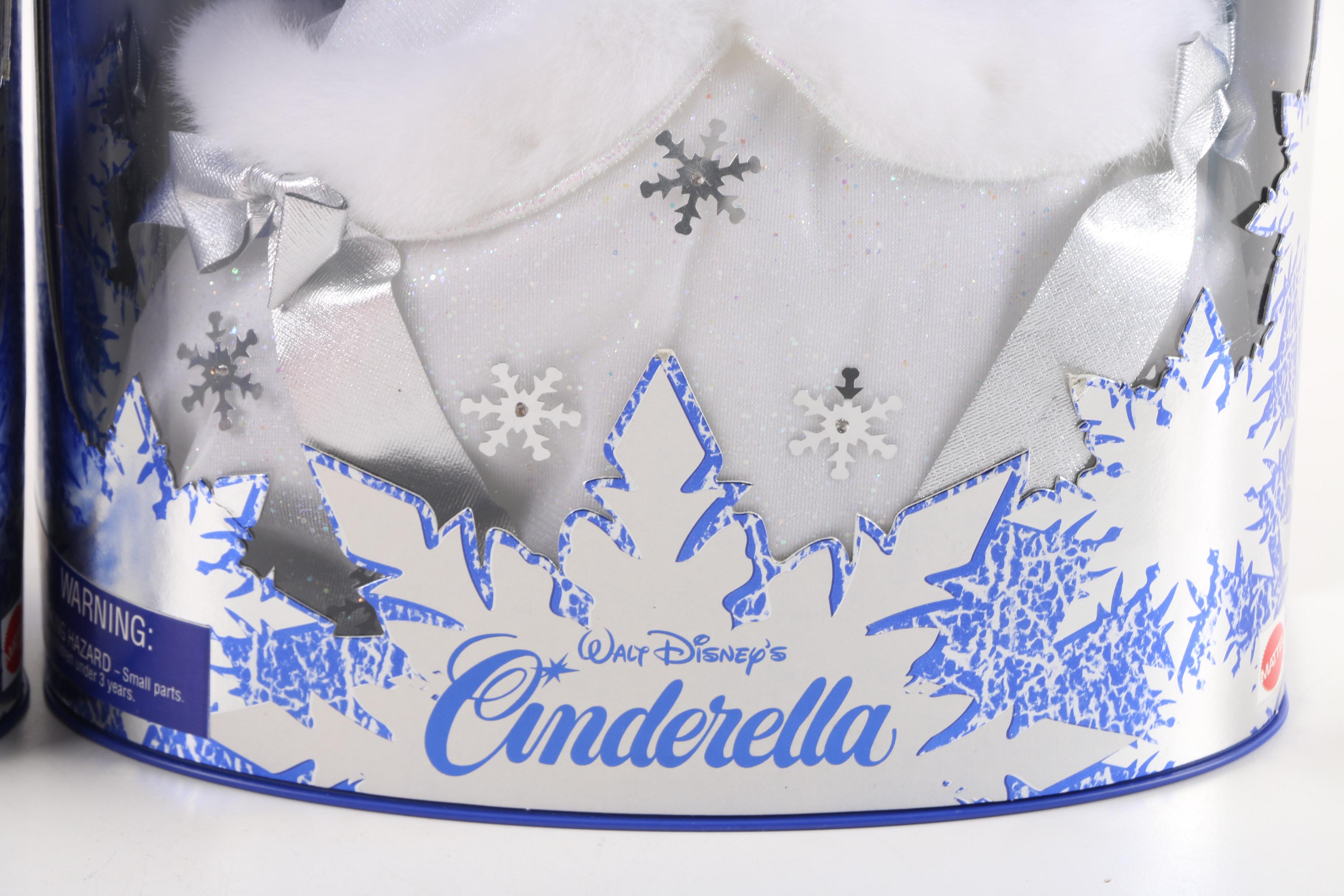 Vintage Mattel Disney Princess Dolls Including "Holiday Princess Cinderella"