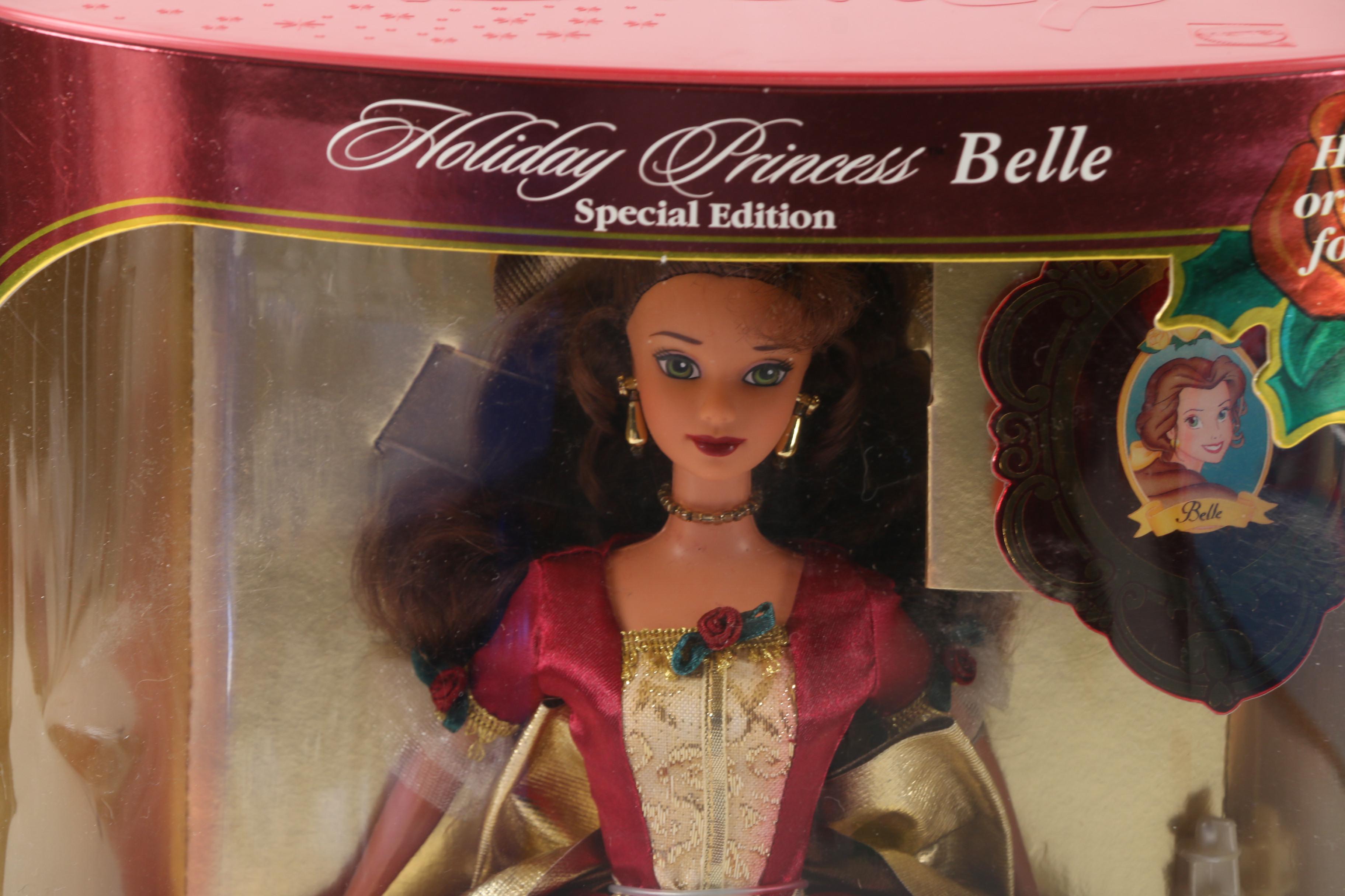 Vintage Mattel Disney Princess Dolls Including "Holiday Princess Cinderella"