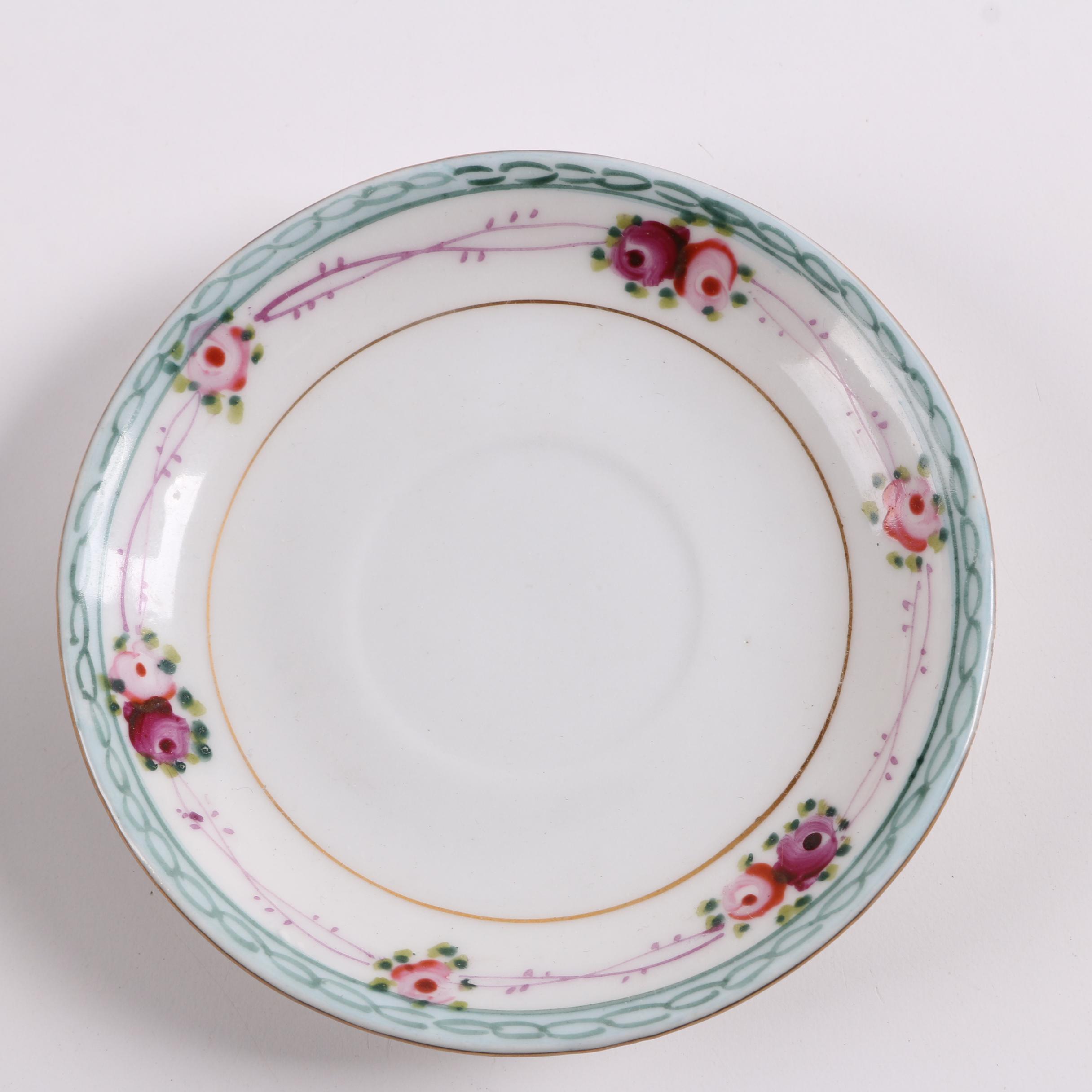 Vintage Japanese Teacups and Saucers Including Moriage Dragonware