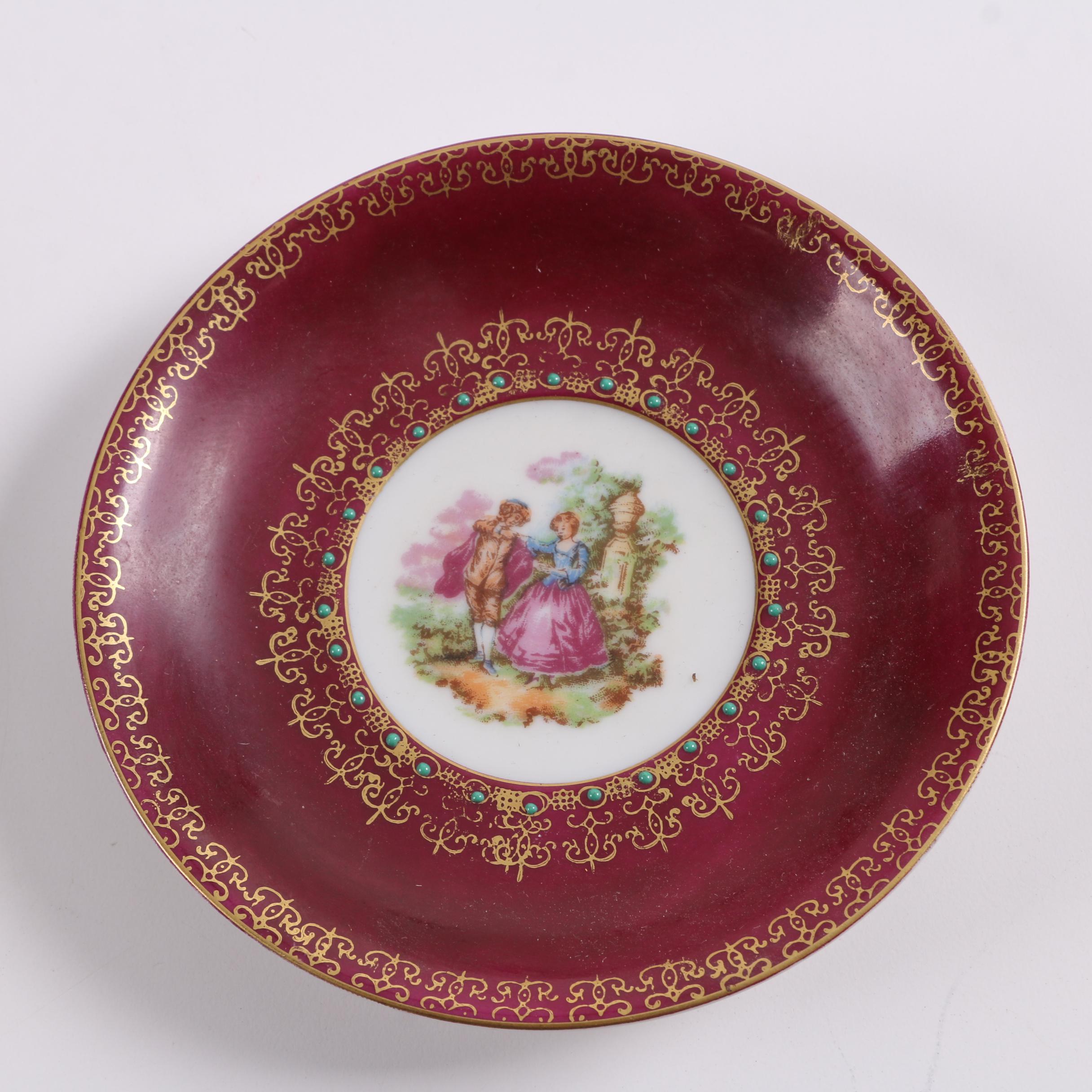 Vintage Japanese Teacups and Saucers Including Moriage Dragonware