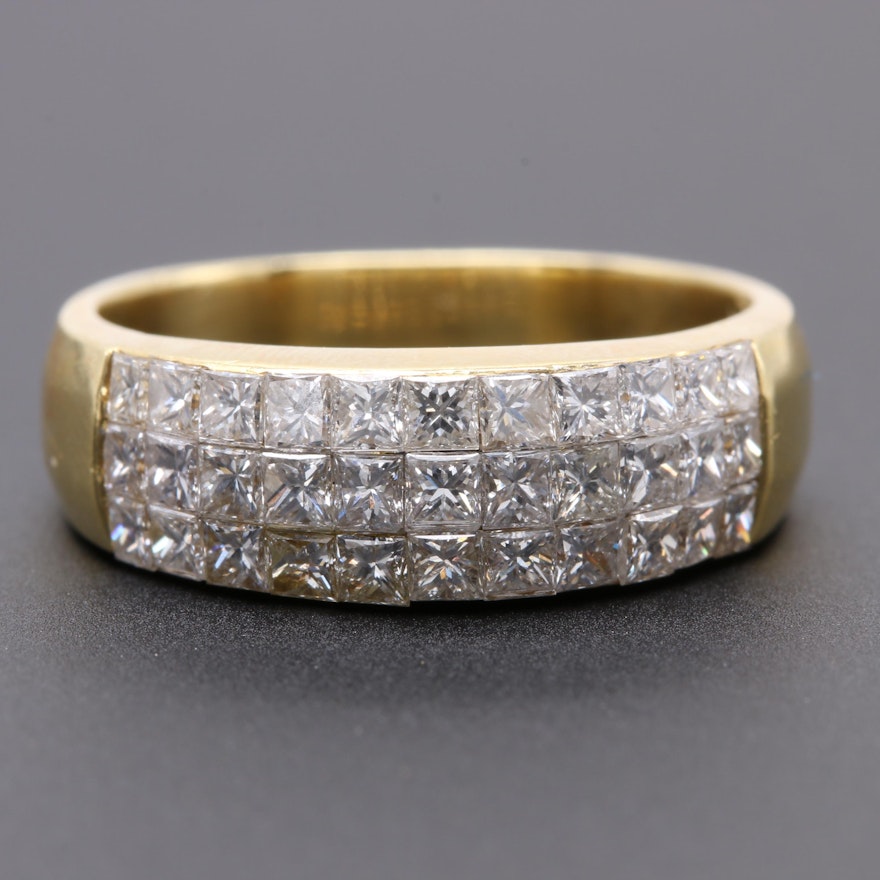 18K Yellow Gold 1.08 CTW Diamond Ring