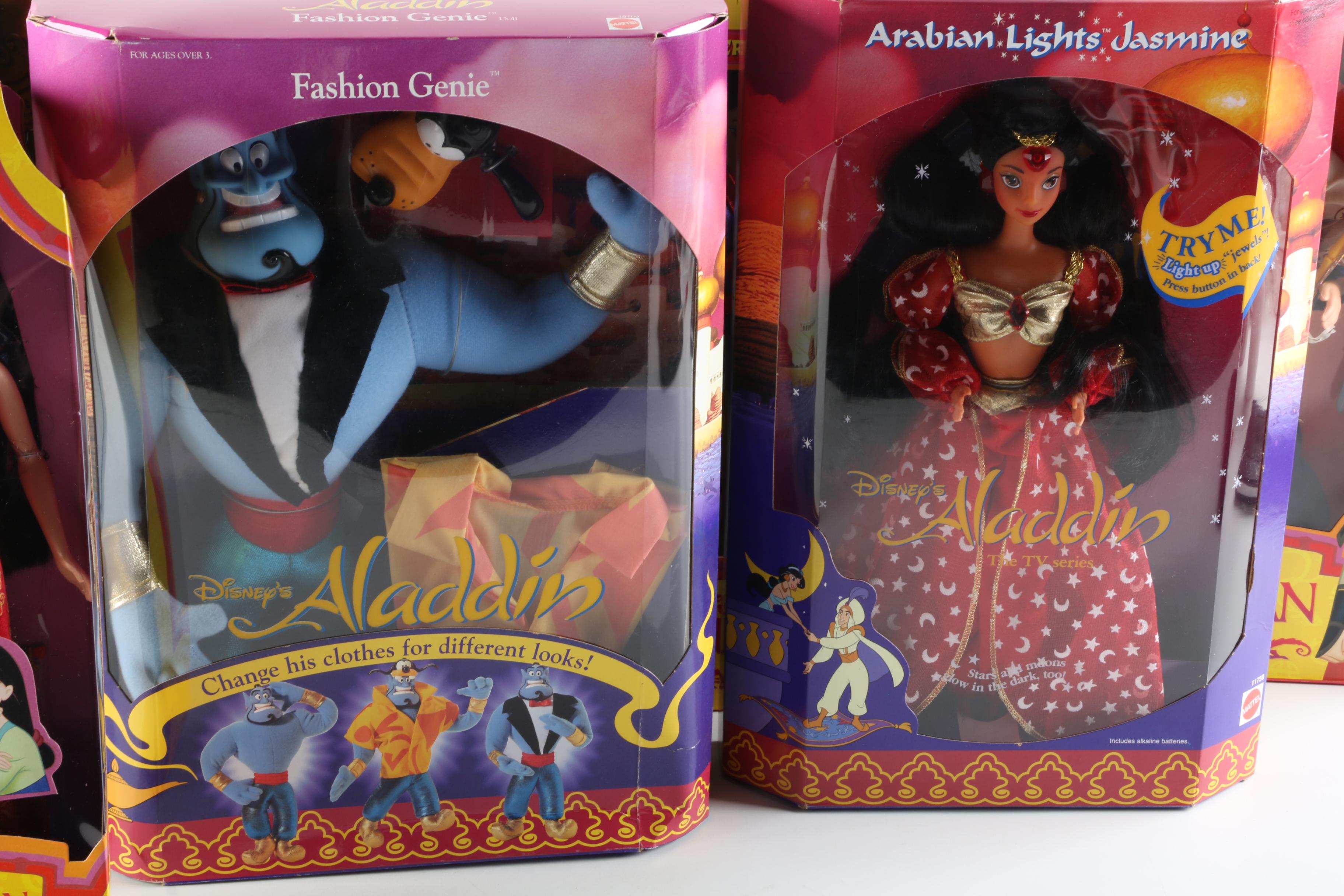 1990s Mattel Disney Princess Dolls Including "Pocahontas" and "Mulan"