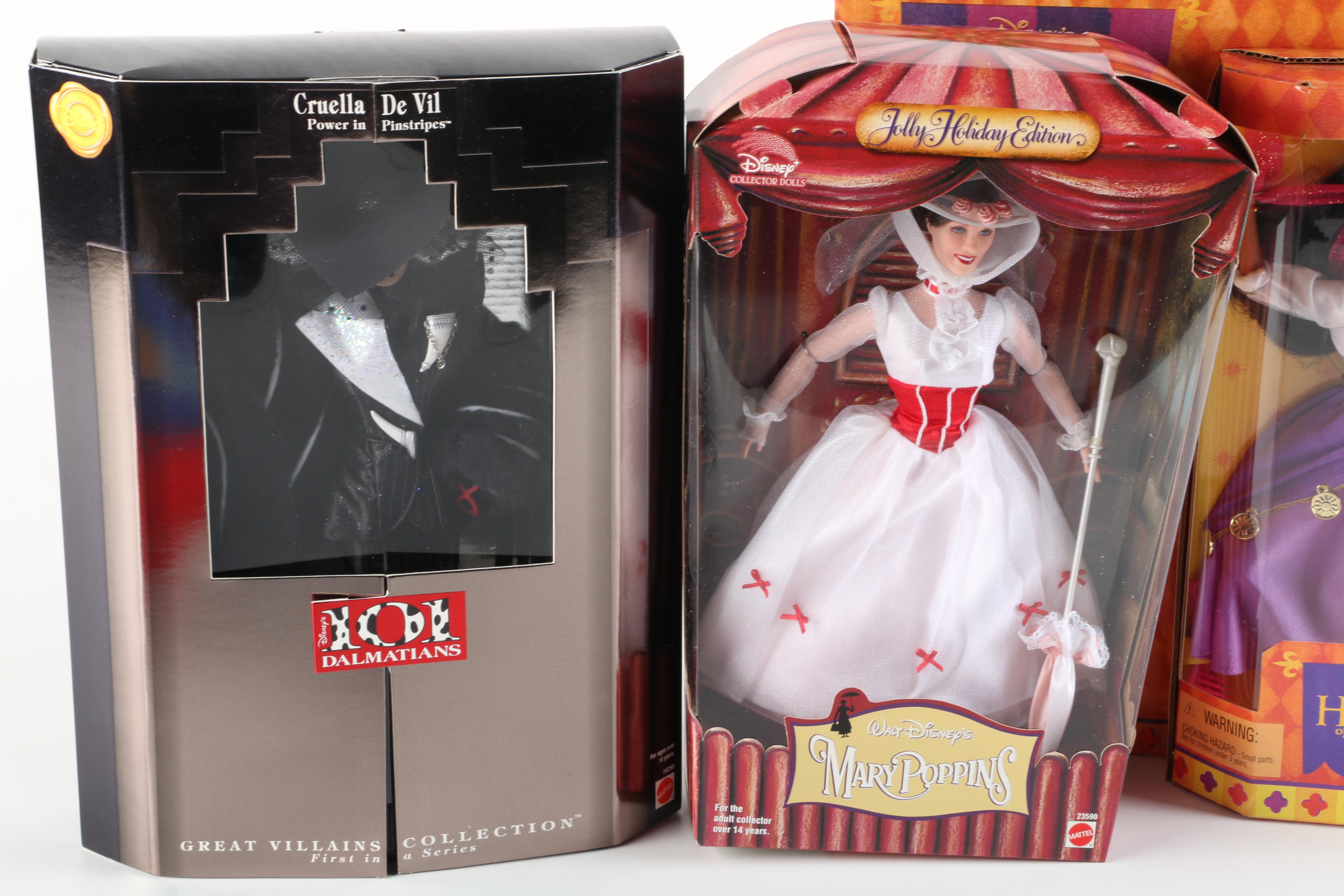 1990s Mattel Disney Princess Dolls Including "Pocahontas" and "Mulan"