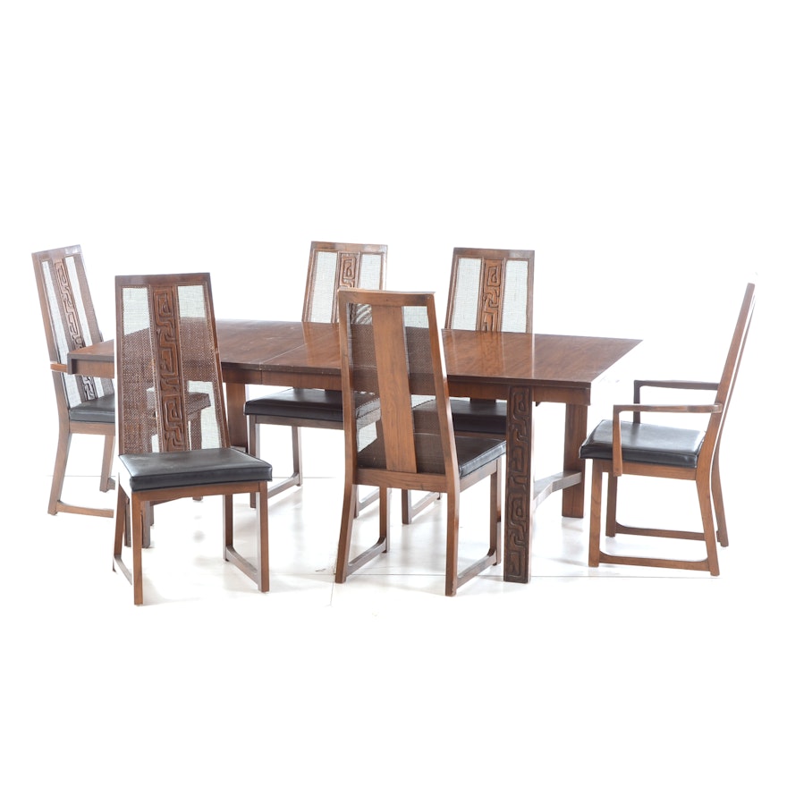 Mid Century Modern Brutalist Dining Set