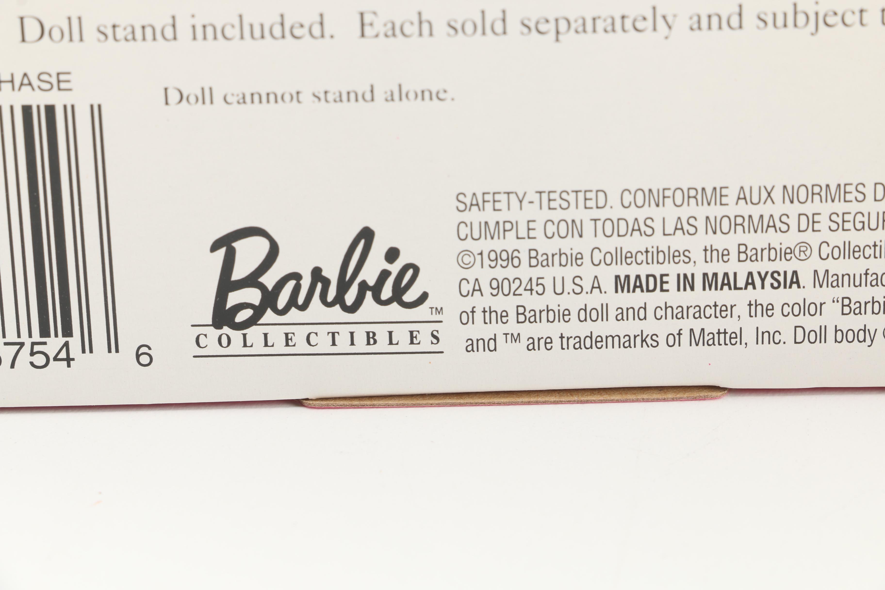 1990s Mattel "Dolls of the World Collection" and "Colonial" Barbies