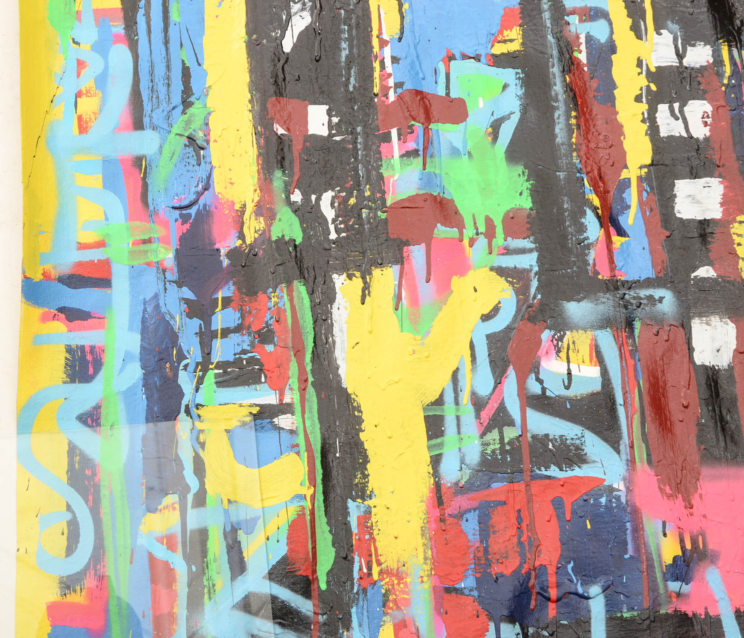 R.C. Raynor Large-scale Acrylic on Canvas Urban Graffiti Style Painting