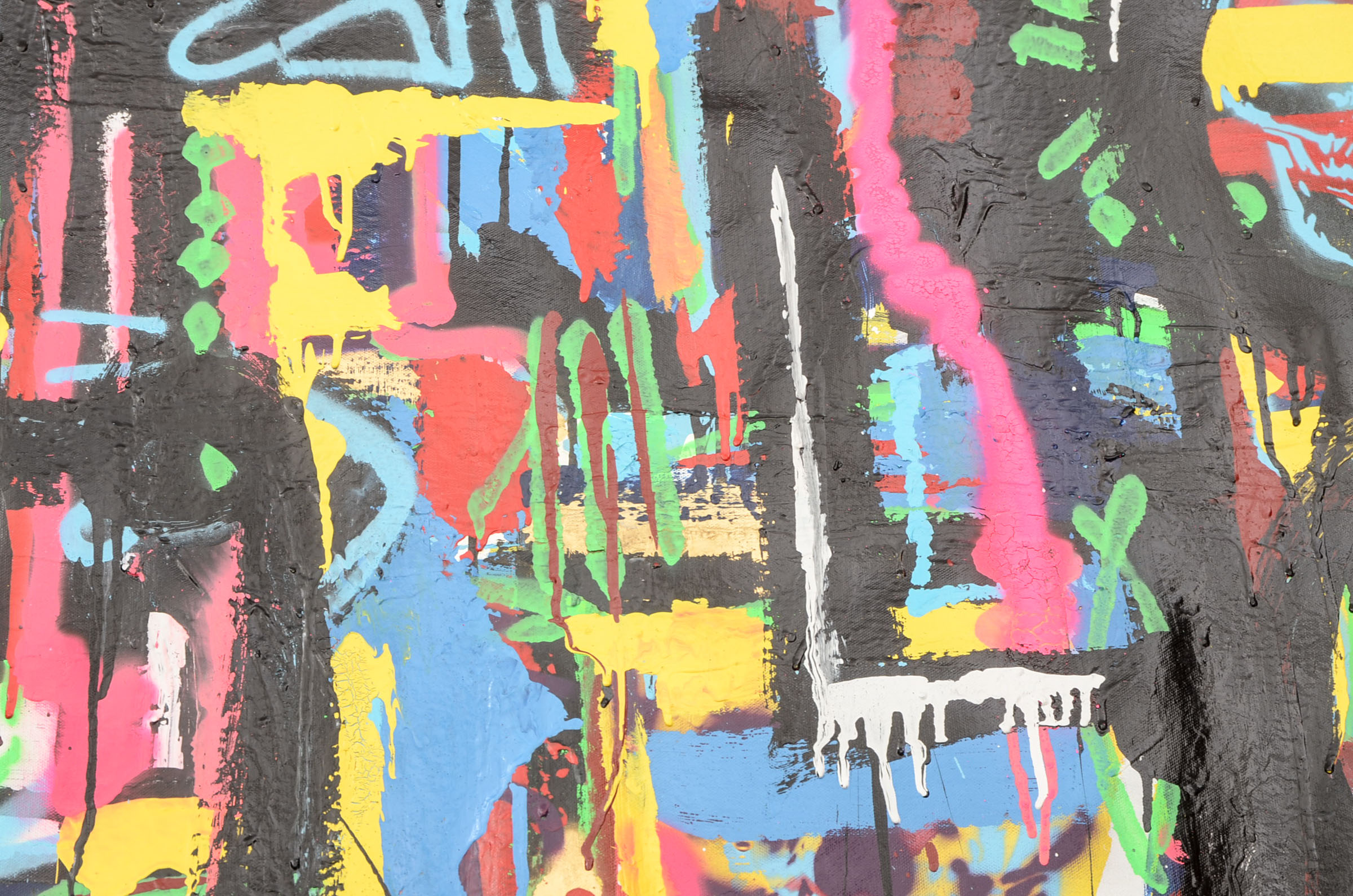 R.C. Raynor Large-scale Acrylic on Canvas Urban Graffiti Style Painting