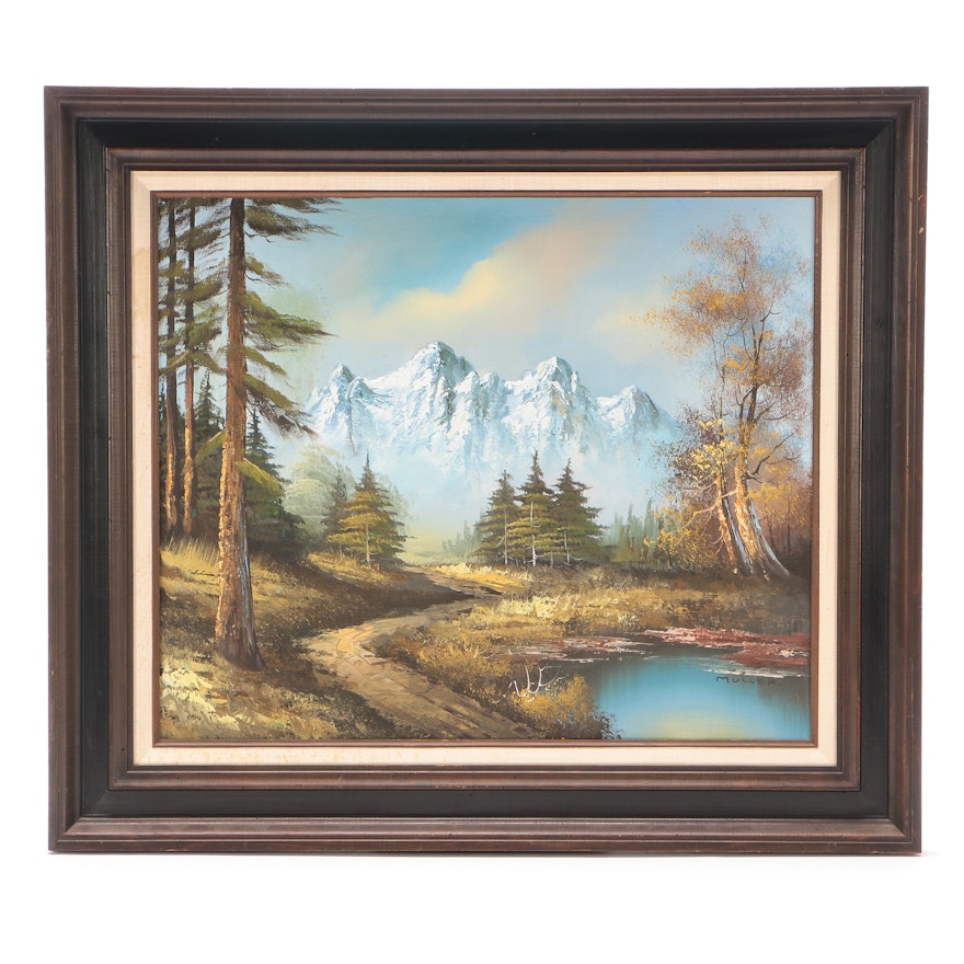 Muller Original Oil on Canvas Landscape Painting