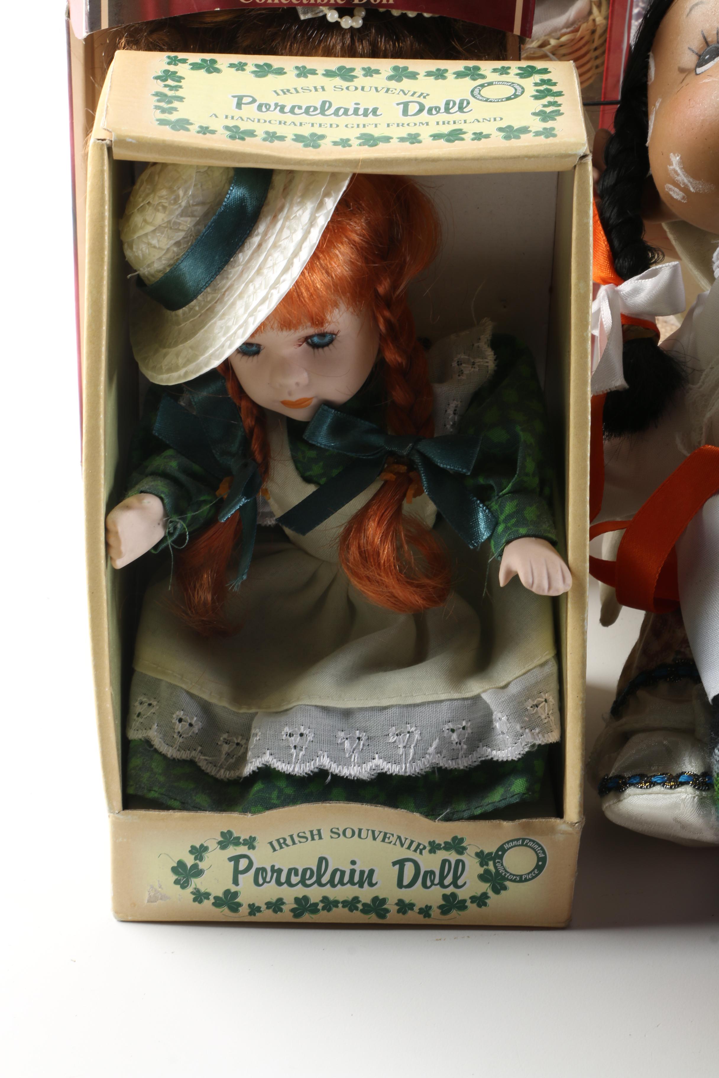 Vintage Porcelain Dolls Including Kultura and Muñeca Eny