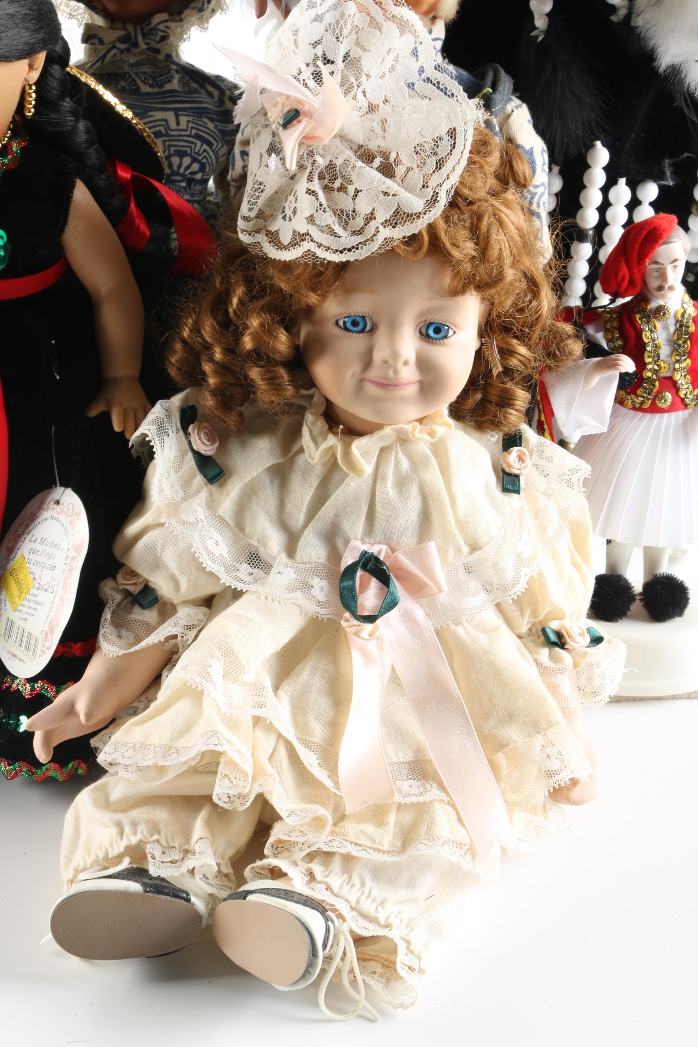 Vintage Porcelain Dolls Including Kultura and Muñeca Eny