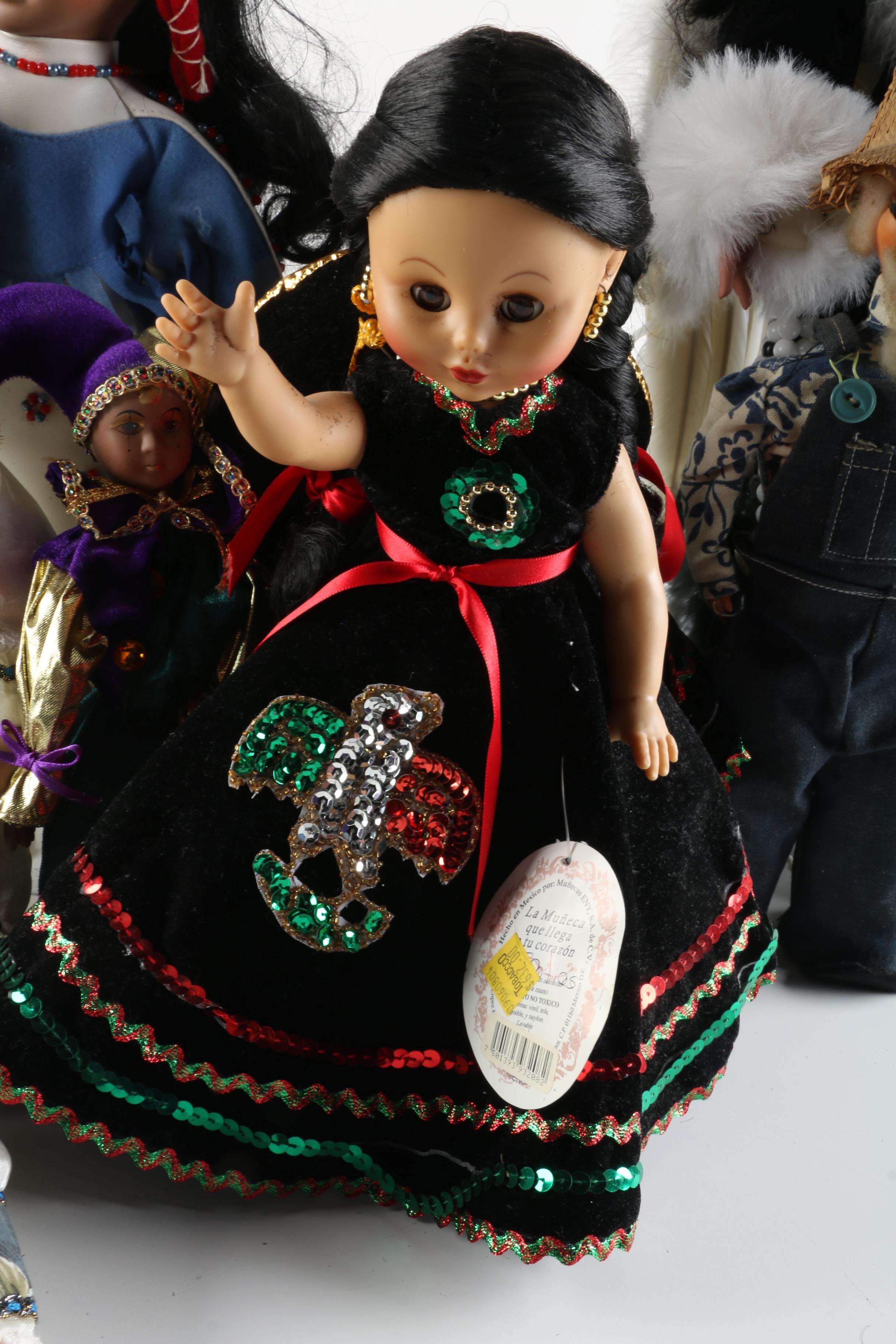 Vintage Porcelain Dolls Including Kultura and Muñeca Eny