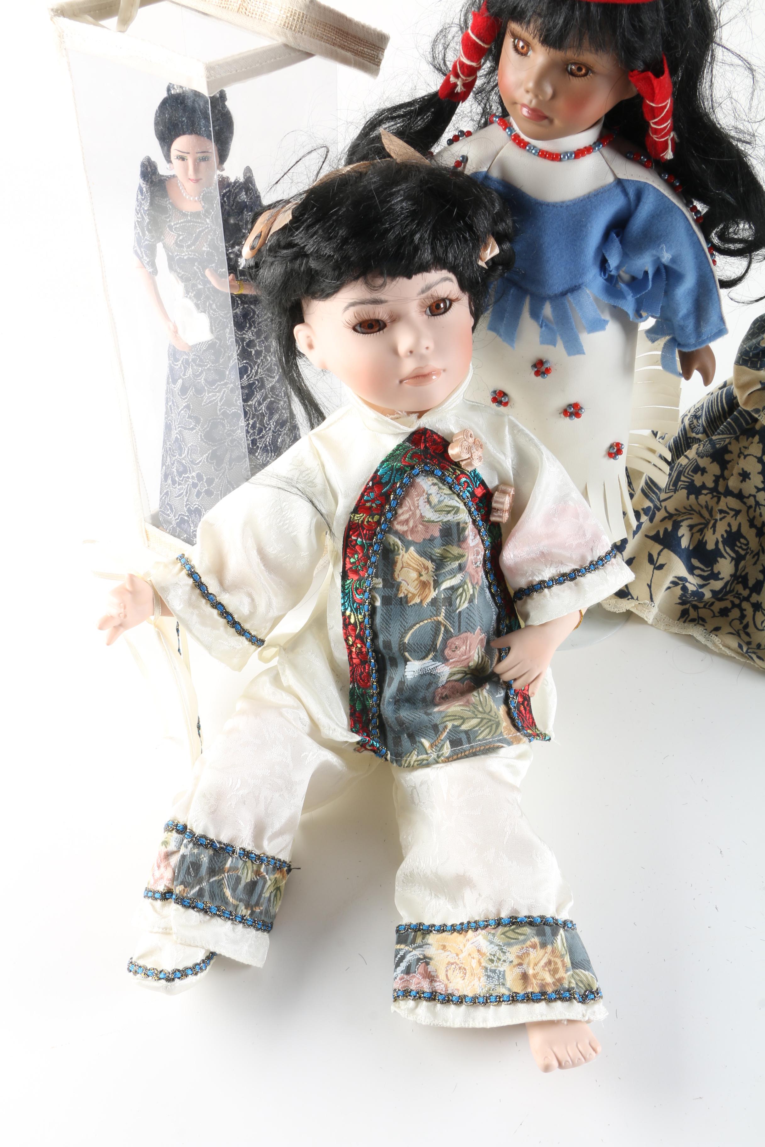 Vintage Porcelain Dolls Including Kultura and Muñeca Eny