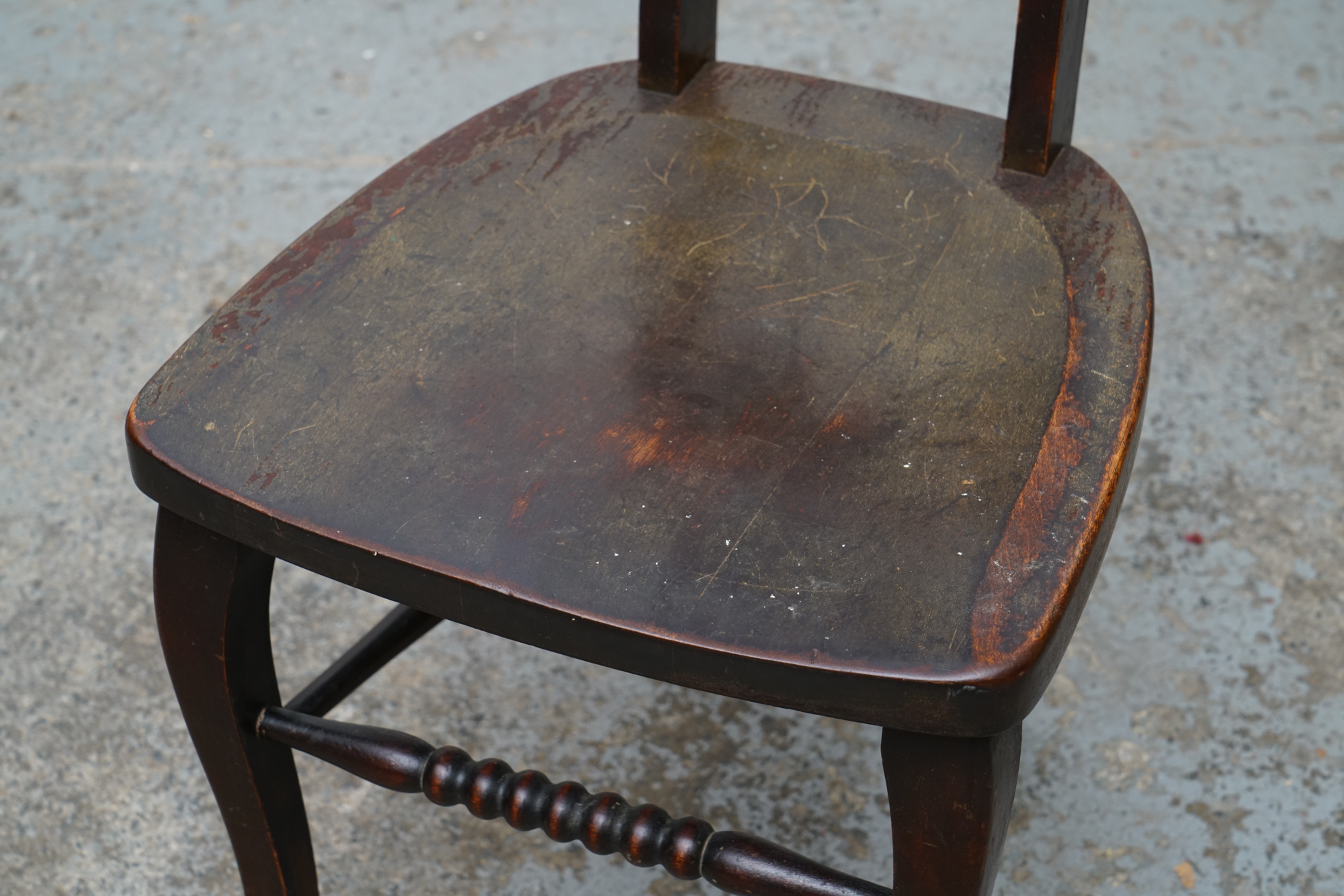 Vintage Green Man Carved Side Chair