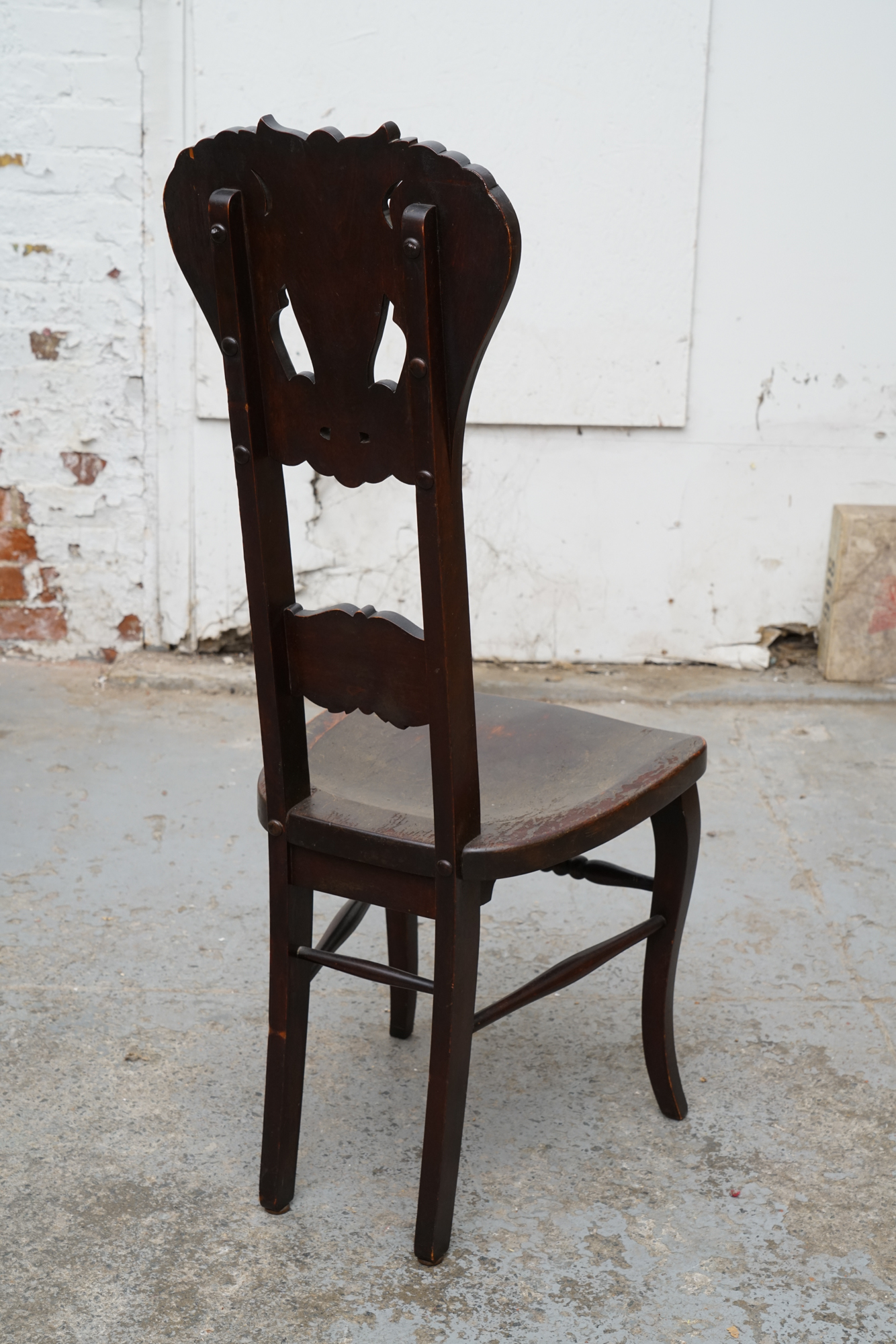 Vintage Green Man Carved Side Chair