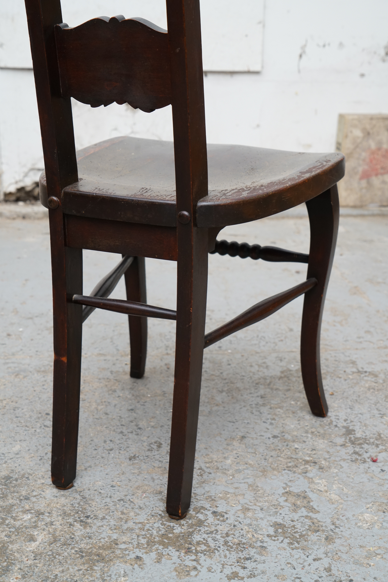 Vintage Green Man Carved Side Chair