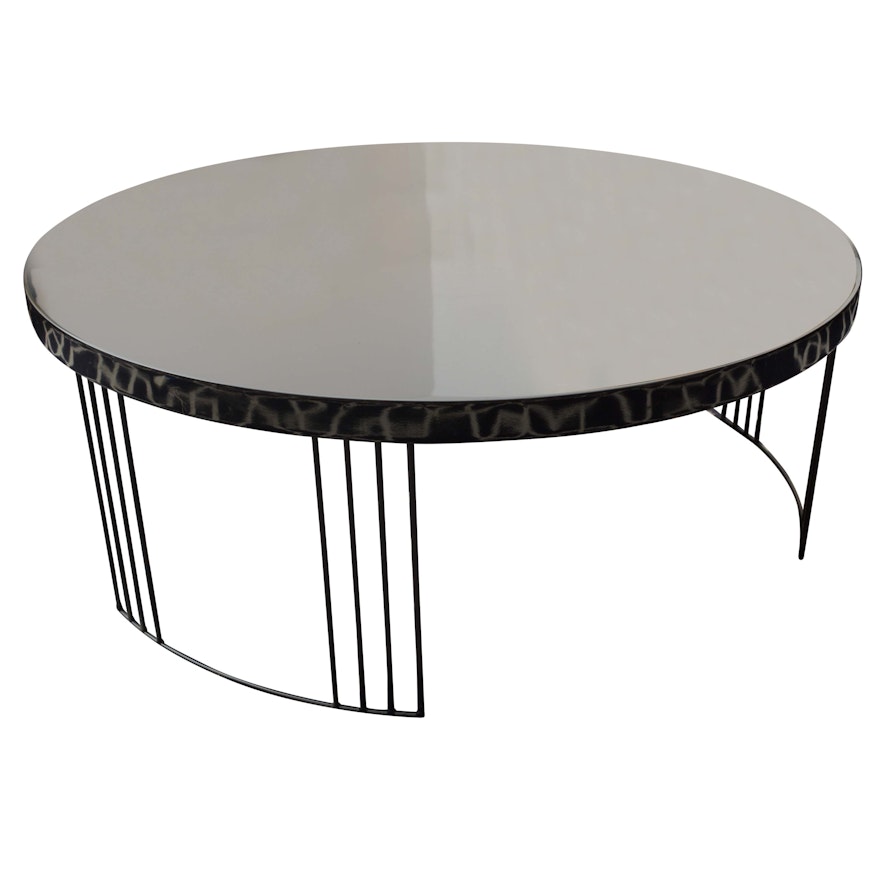 Black Lacquered Modern Style Coffee Table