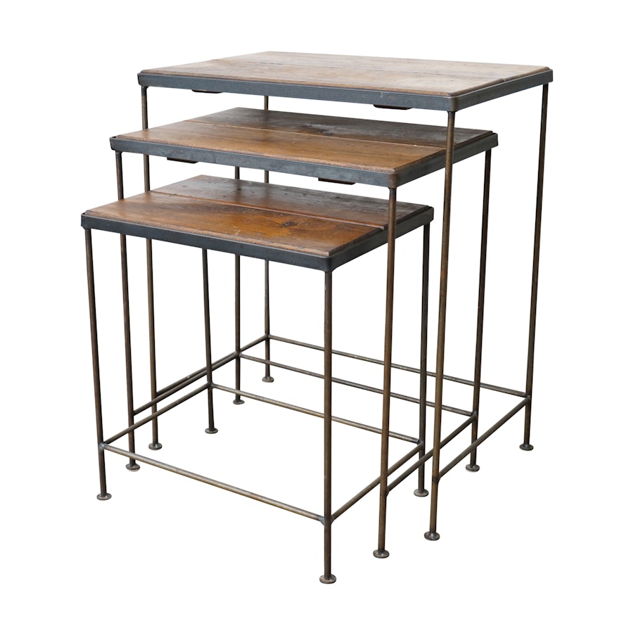 Wood and Metal Nesting Tables