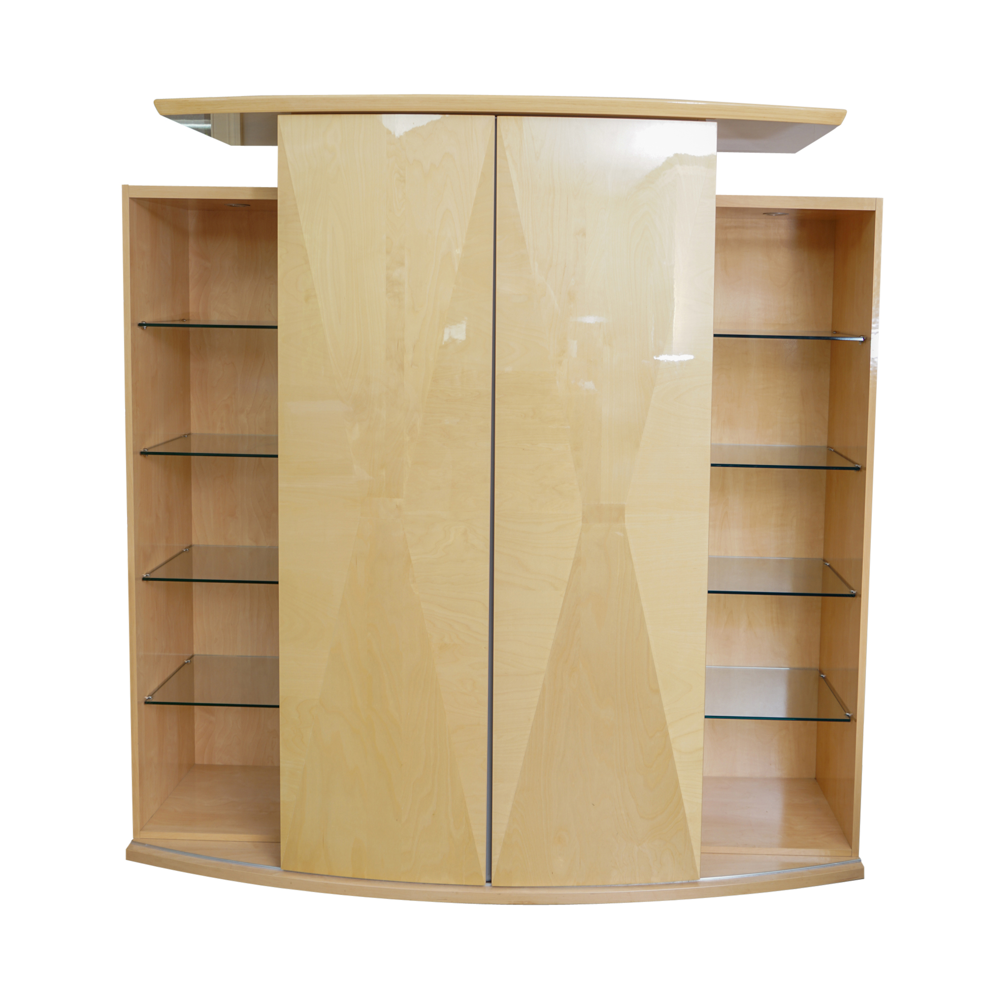 Contemporary Maple Laminate Entertainment Armoire