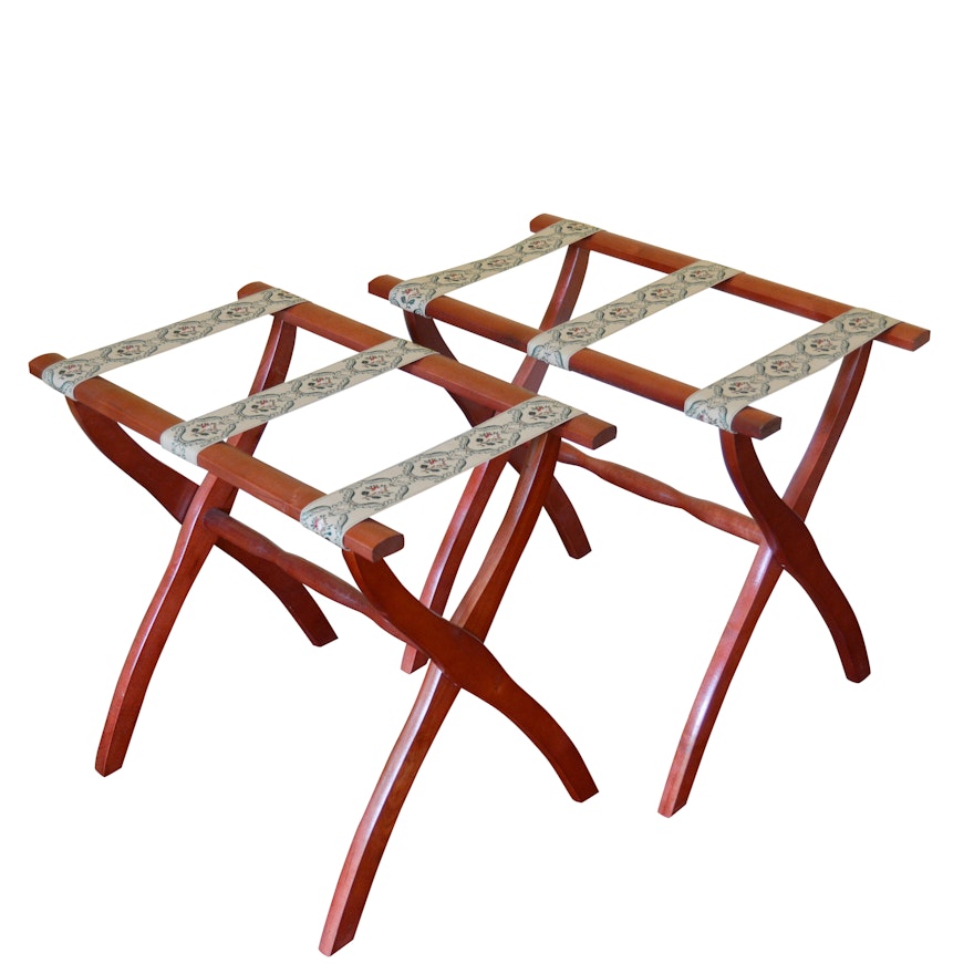 Cherry Stained Luggage Racks