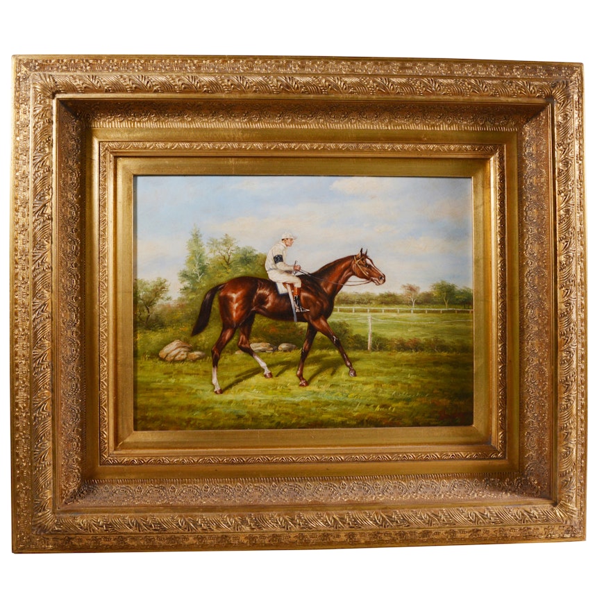 Shipley Oil Painting of Horse and Jockey