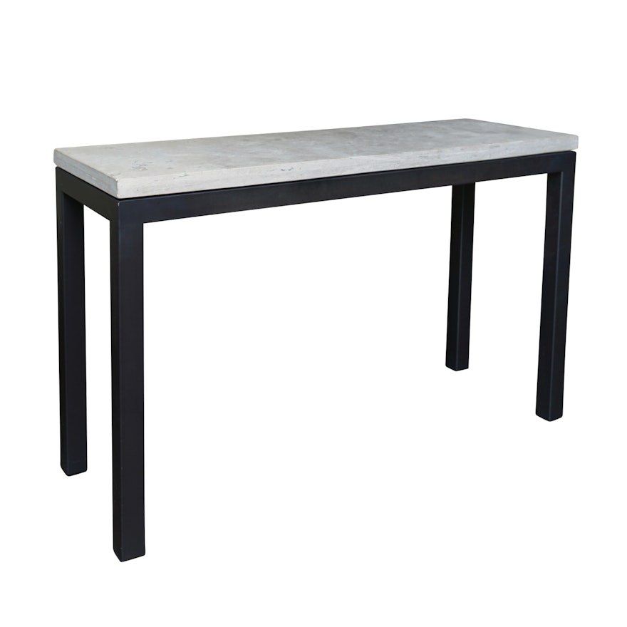 Contemporary Marble Top Console Table