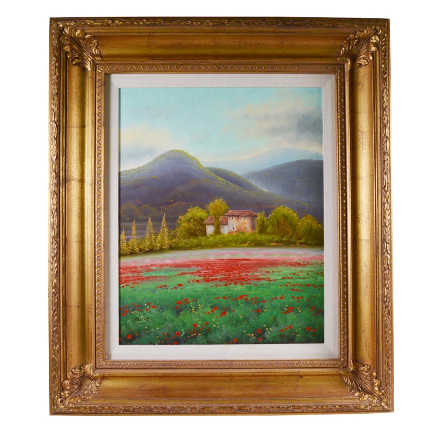 Trillo Oil Painting of Tuscan Landscape