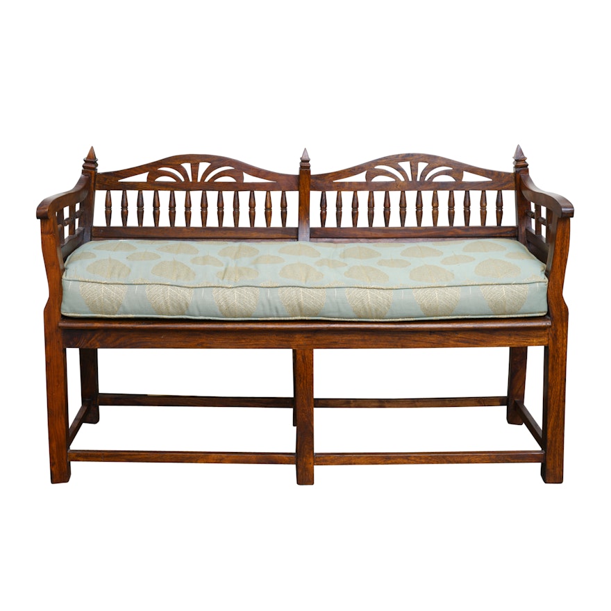 Wooden Spindle Back Settee