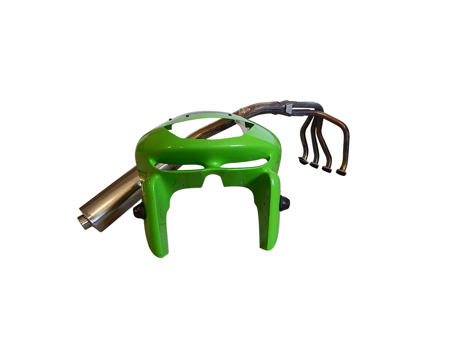 Kawasaki ZX-9R Lime Green Front Fairing and 4-Head Exhaust System