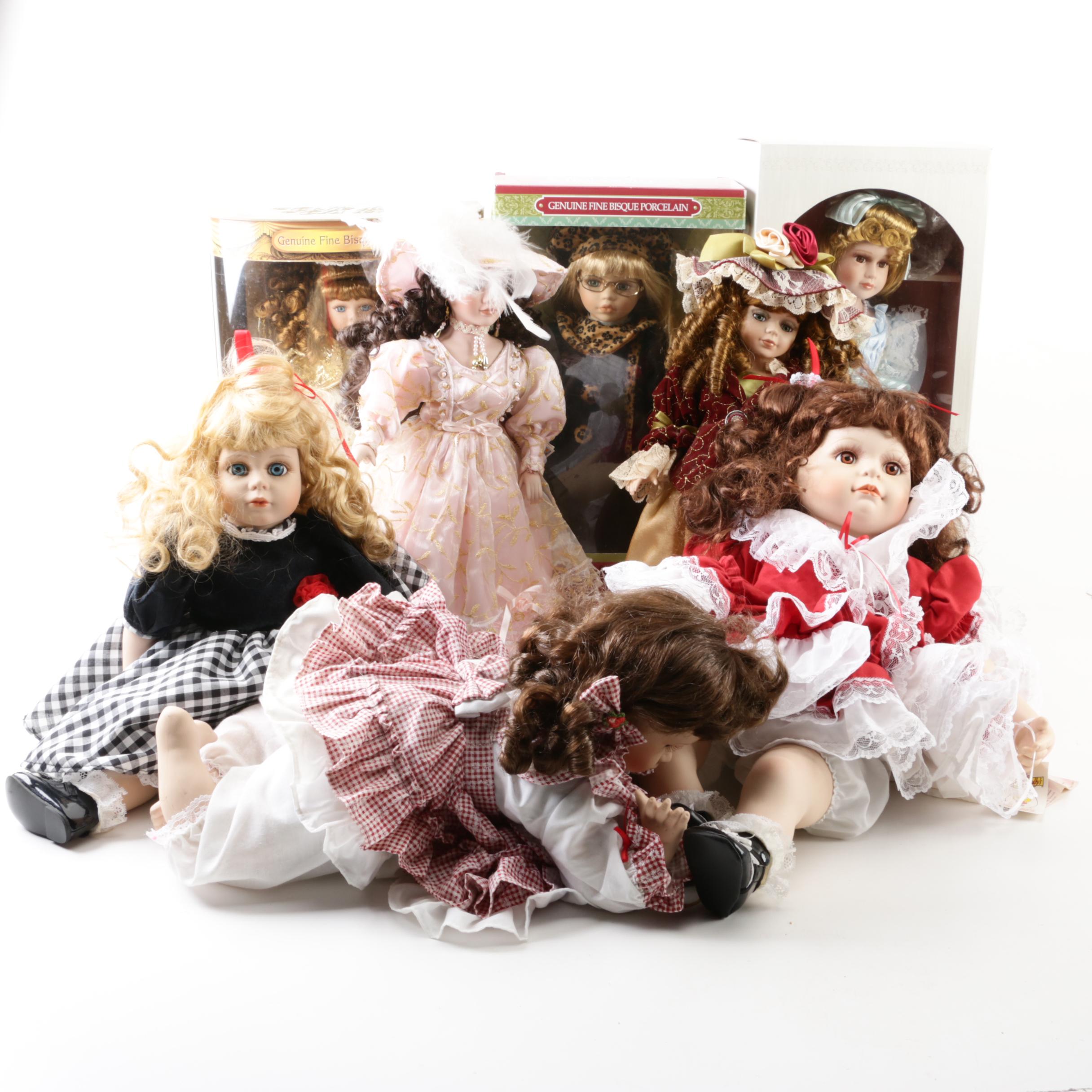 Vintage Victorian Style Porcelain Dolls