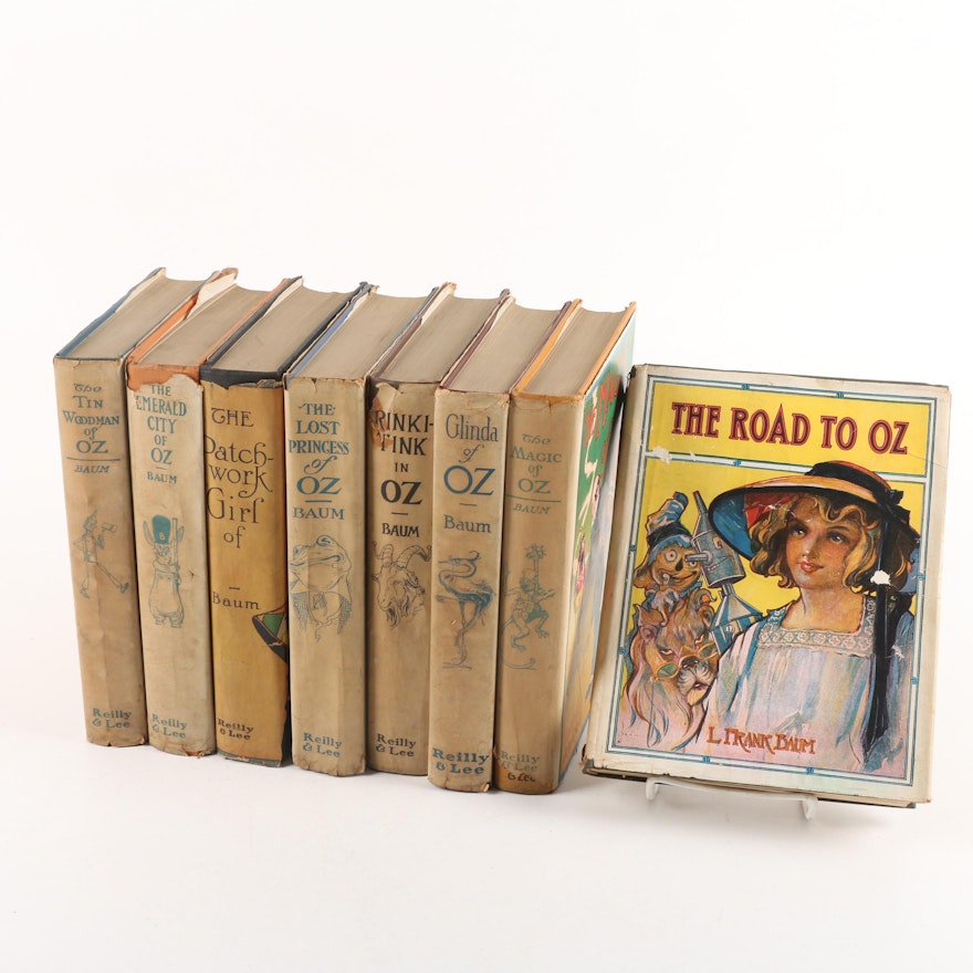 Vintage "Oz" Books by L. Frank Baum Including "The Road to Oz"