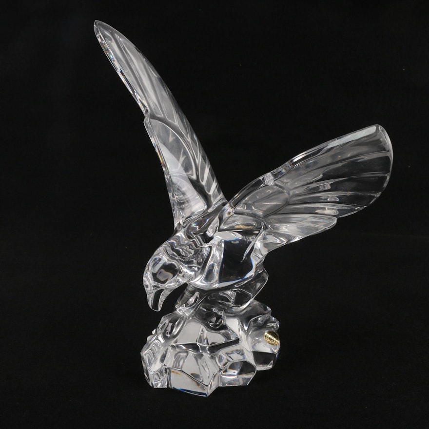 Val St. Lambert DeSoiss Crystal Eagle Figurine