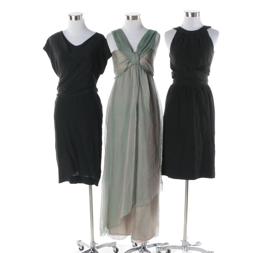 Three Evening Dresses Including Black Cocktail Dresses