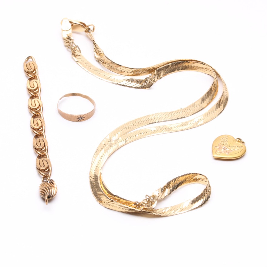 10K and 14K Yellow Gold Scrap Jewelry Assortment