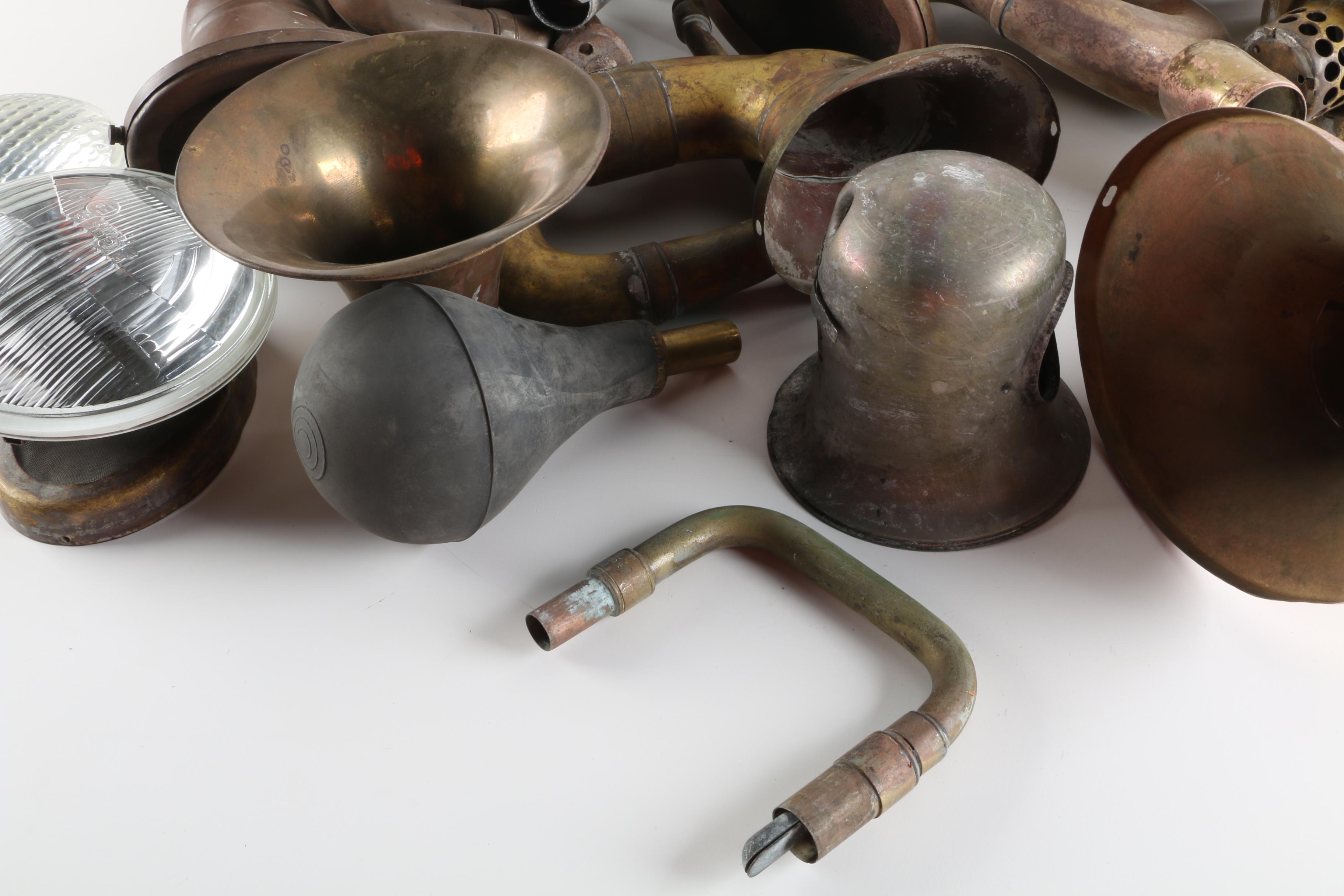 Brass Nonpareil Ford Model T Horns and Other Automotive Parts