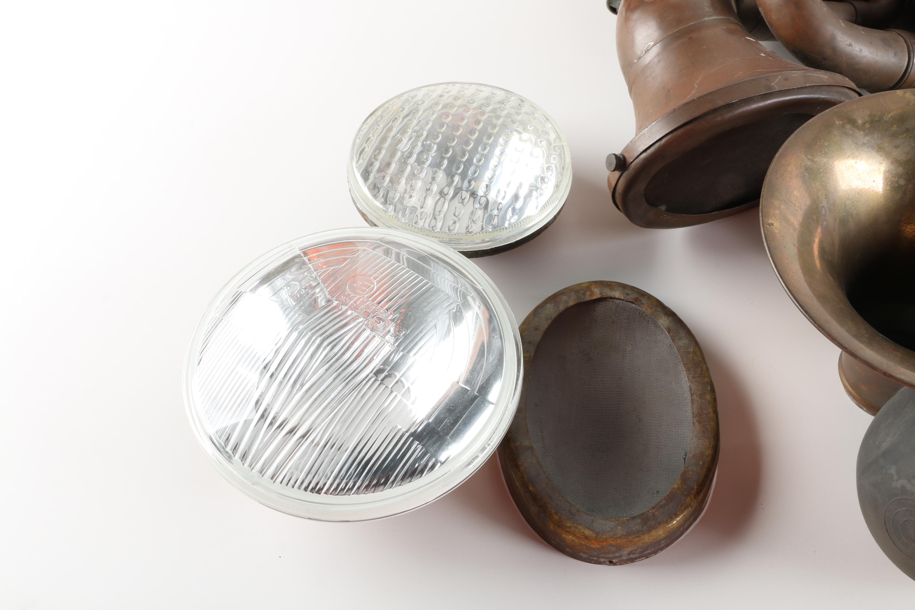 Brass Nonpareil Ford Model T Horns and Other Automotive Parts