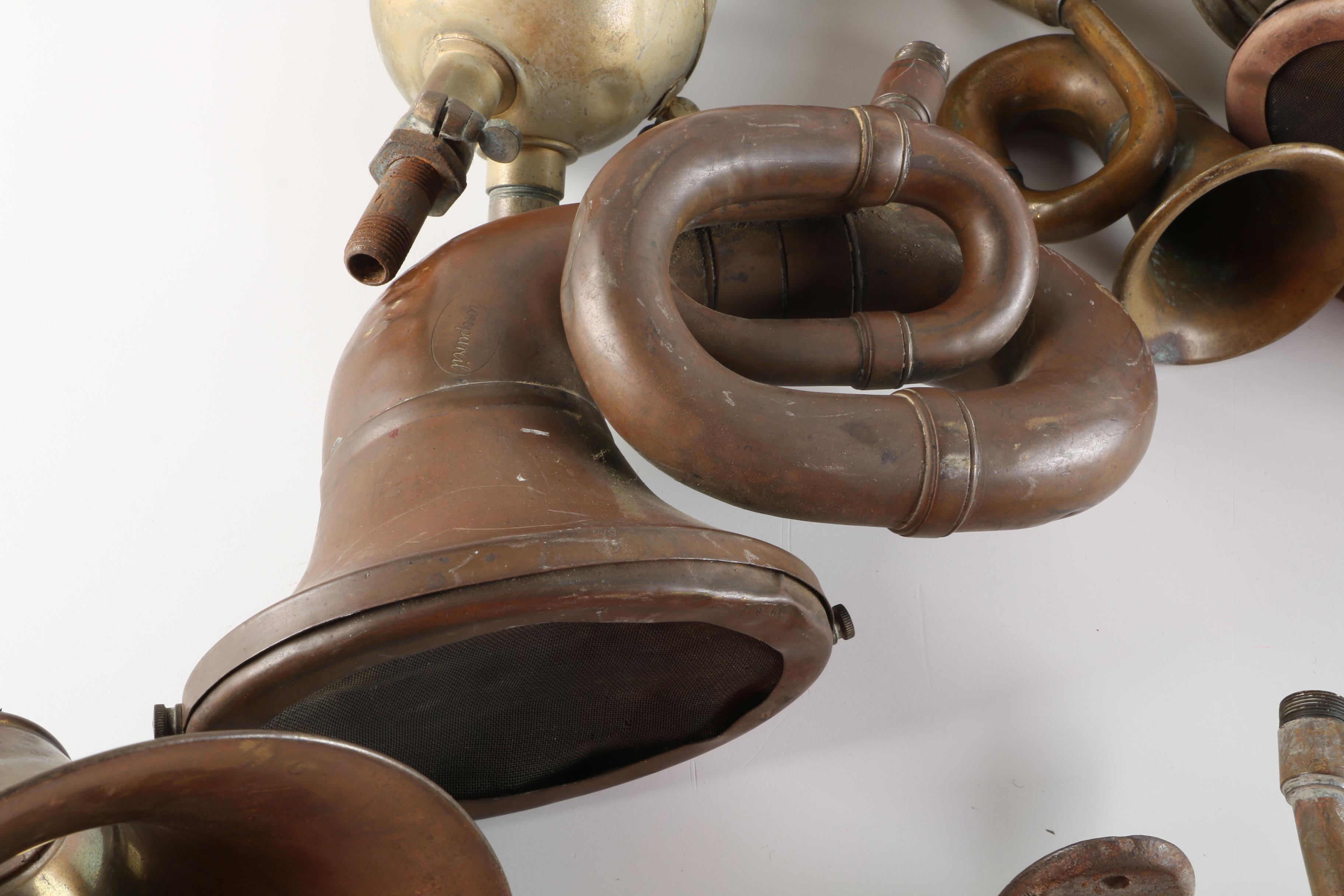 Brass Nonpareil Ford Model T Horns and Other Automotive Parts