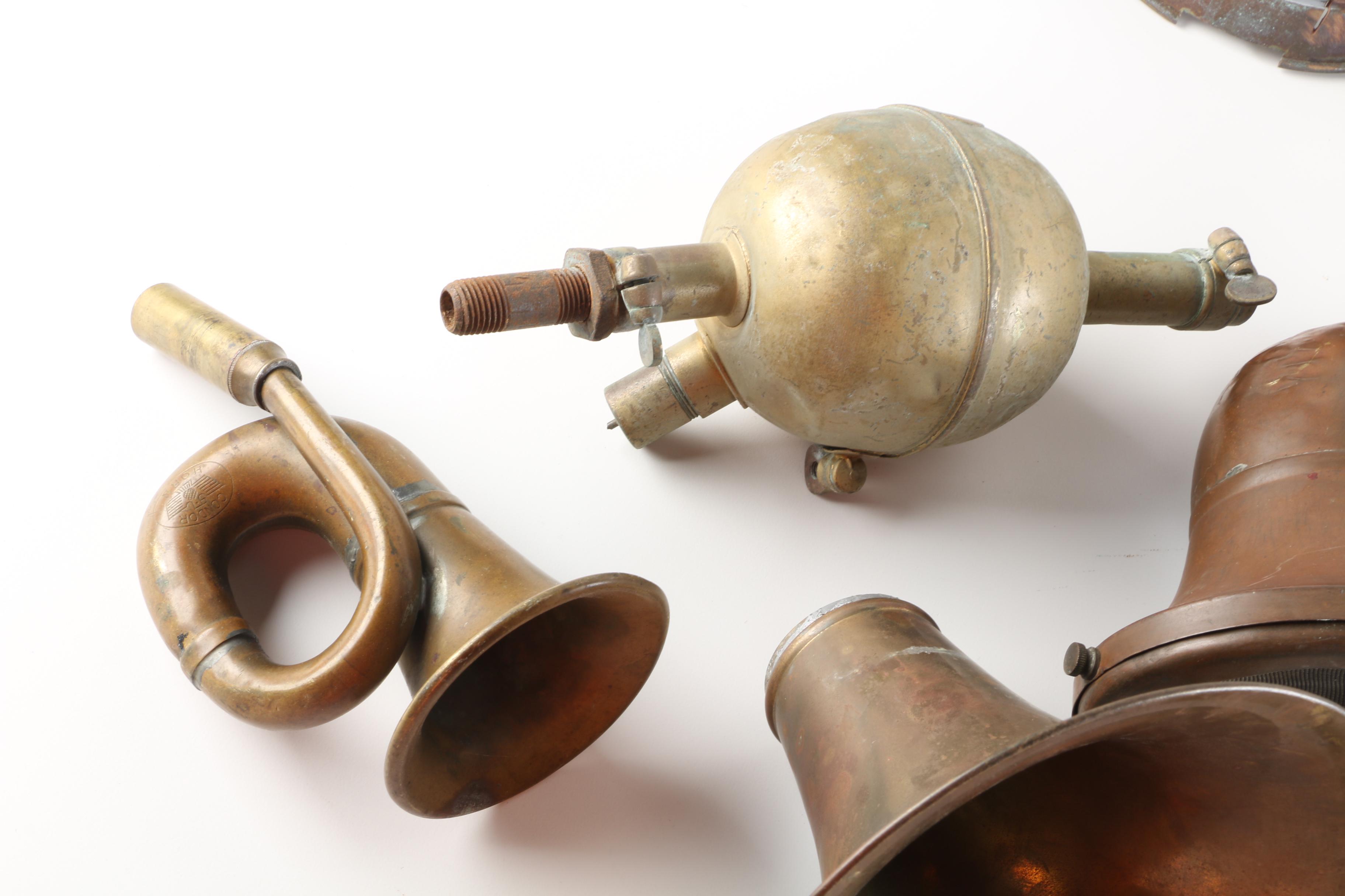 Brass Nonpareil Ford Model T Horns and Other Automotive Parts
