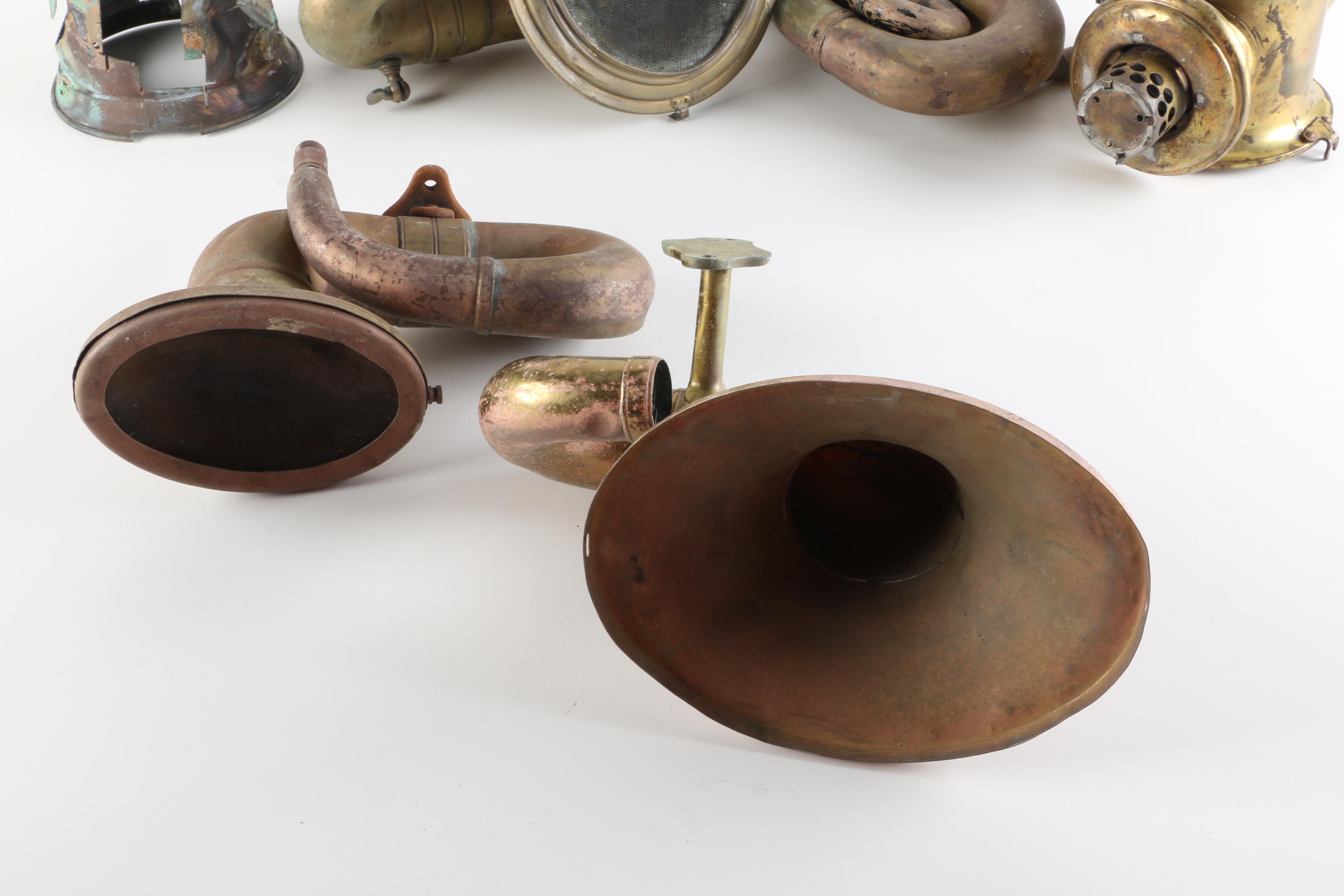 Brass Nonpareil Ford Model T Horns and Other Automotive Parts