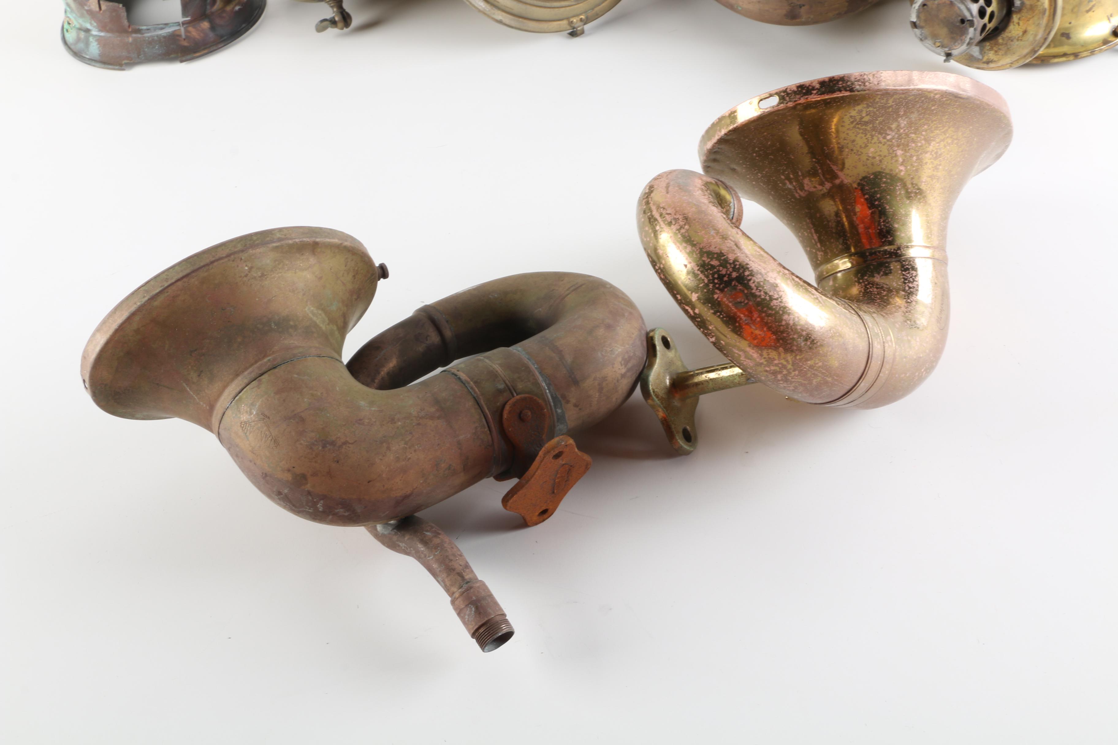 Brass Nonpareil Ford Model T Horns and Other Automotive Parts