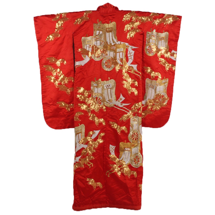 Vintage Japanese Uchikake Wedding Kimono